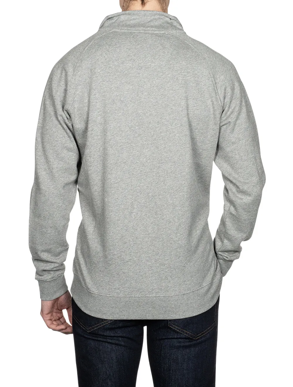 Essential Sweat Half Snap Grey