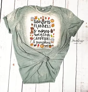 Fall Description Pumpkin Bonfires Flannels Shirt