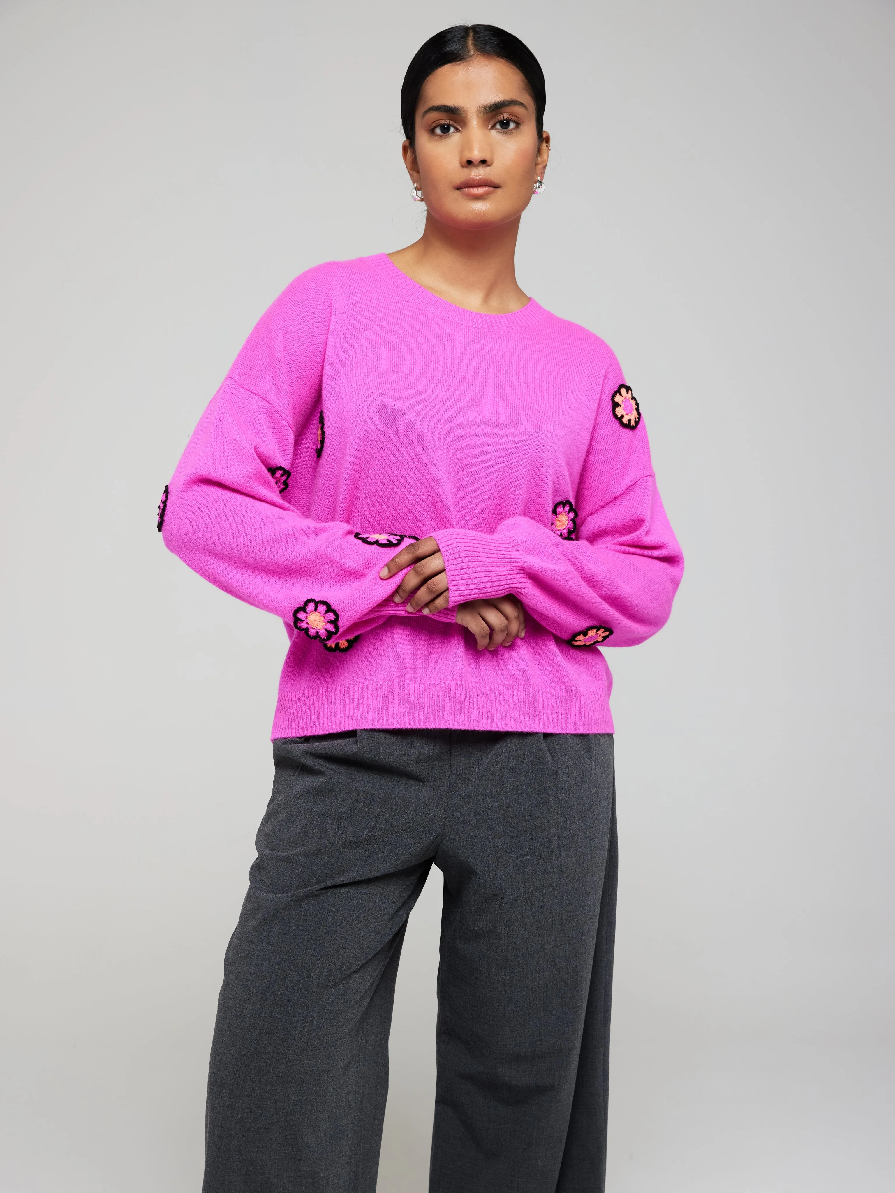 Fleur Cashmere Crew Neck