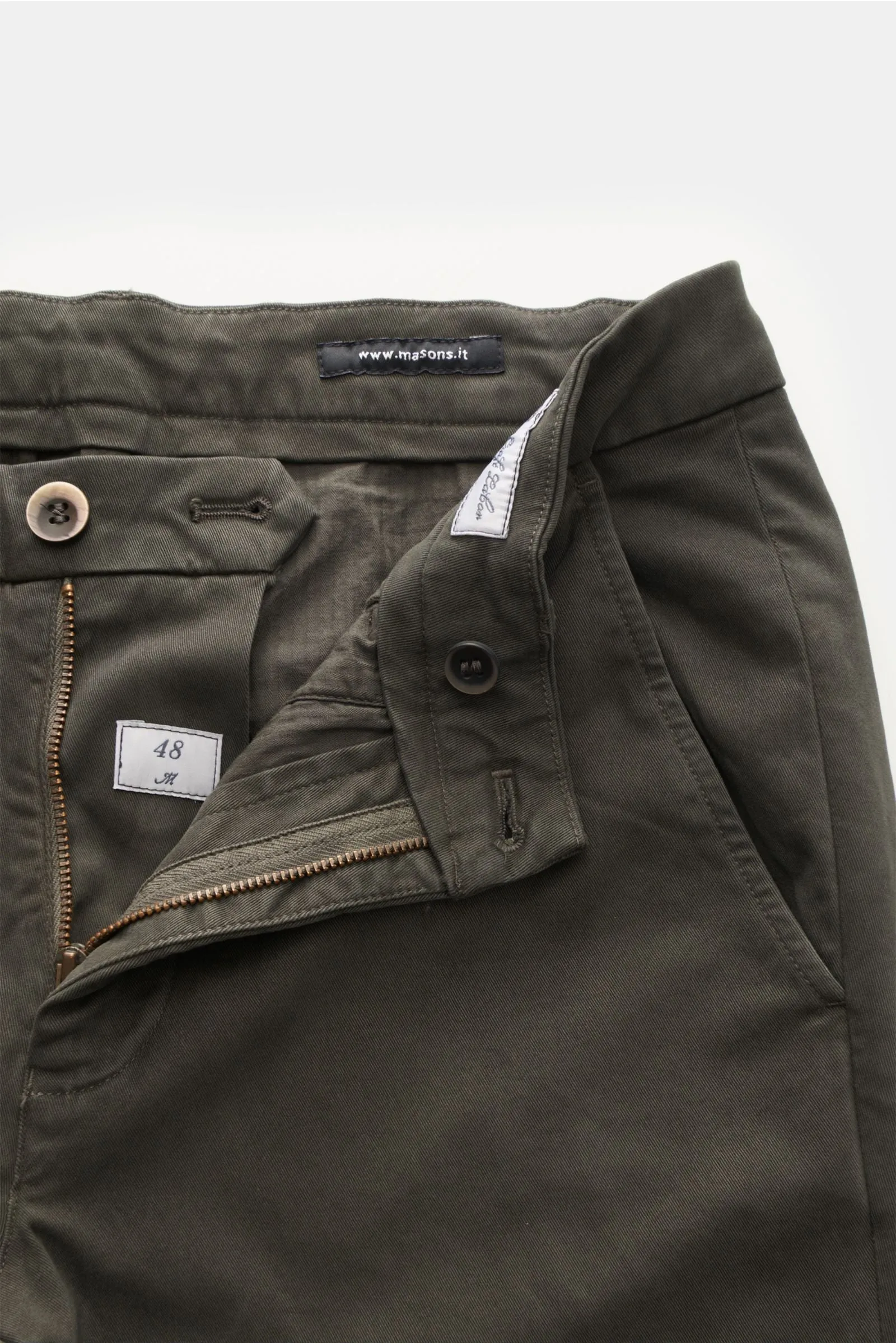 Forest Green Slim Fit Stretch Chino - Mason's