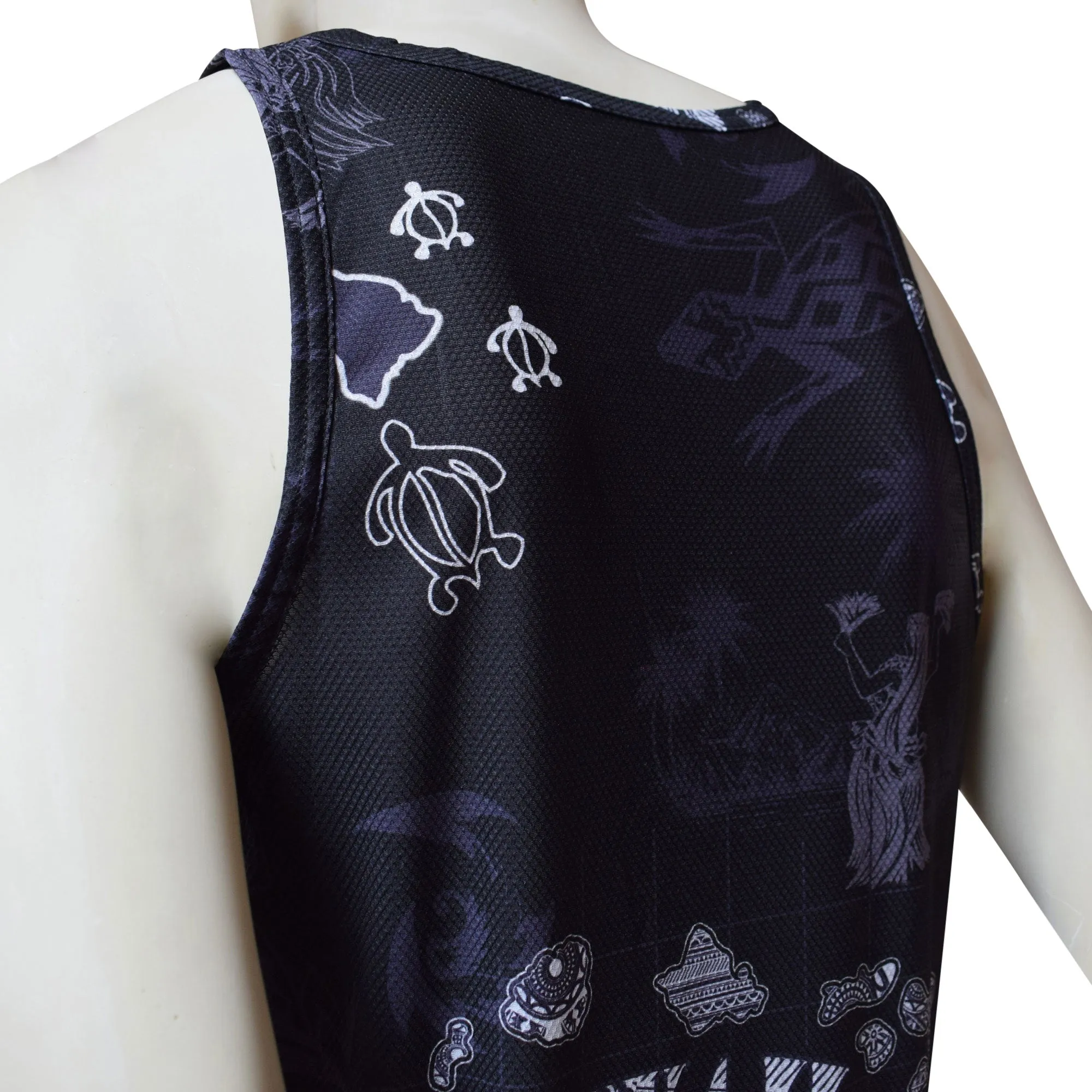 Gecko Men's Printed Tank Top - Hawaiian All Over Pattern Lightweight Fast-Drying Casual Men Unisex Texture Tank Top