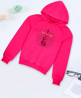 Girls Printed Hooded Sweatshirt - Ps Peaches