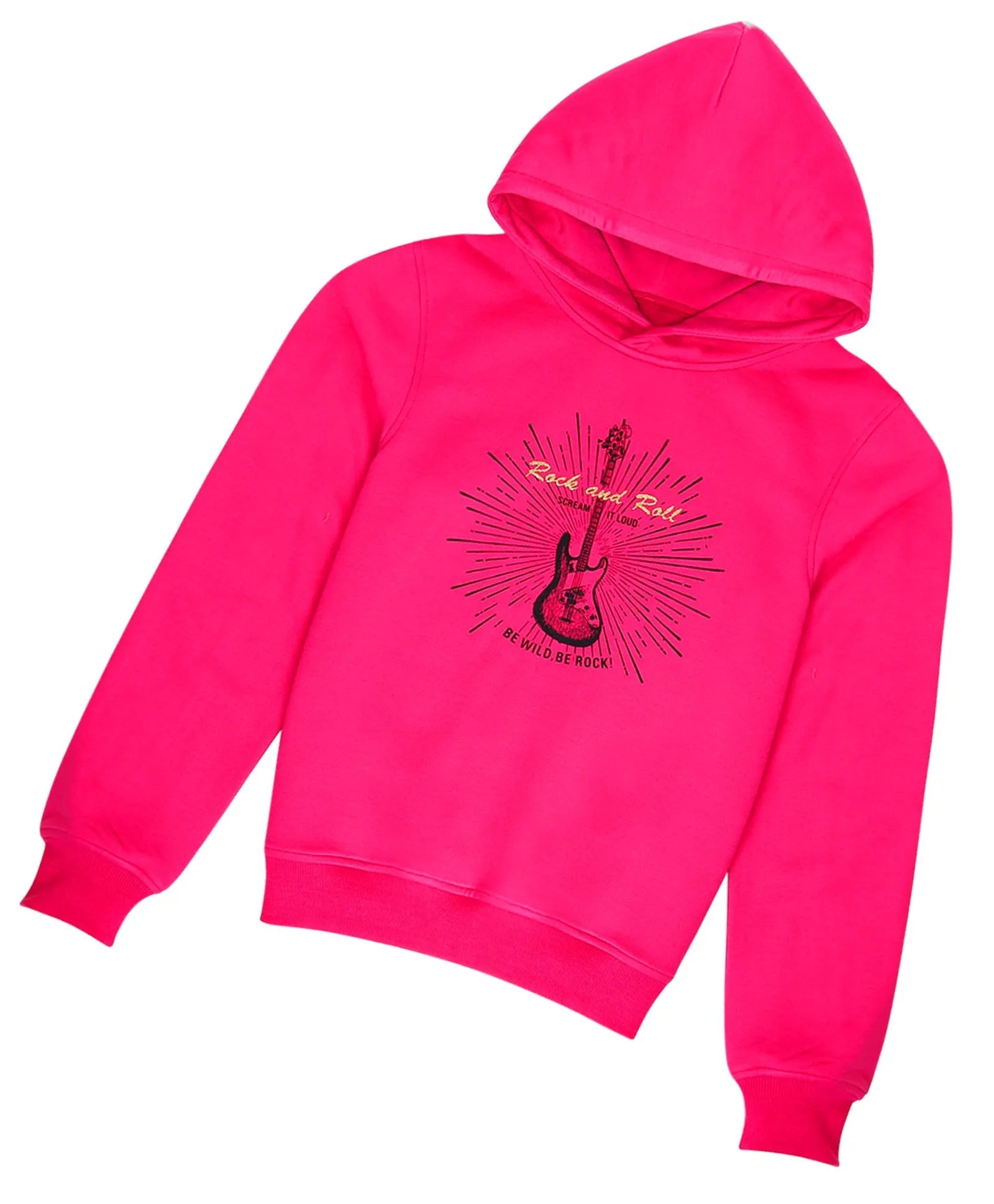 Girls Printed Hooded Sweatshirt - Ps Peaches