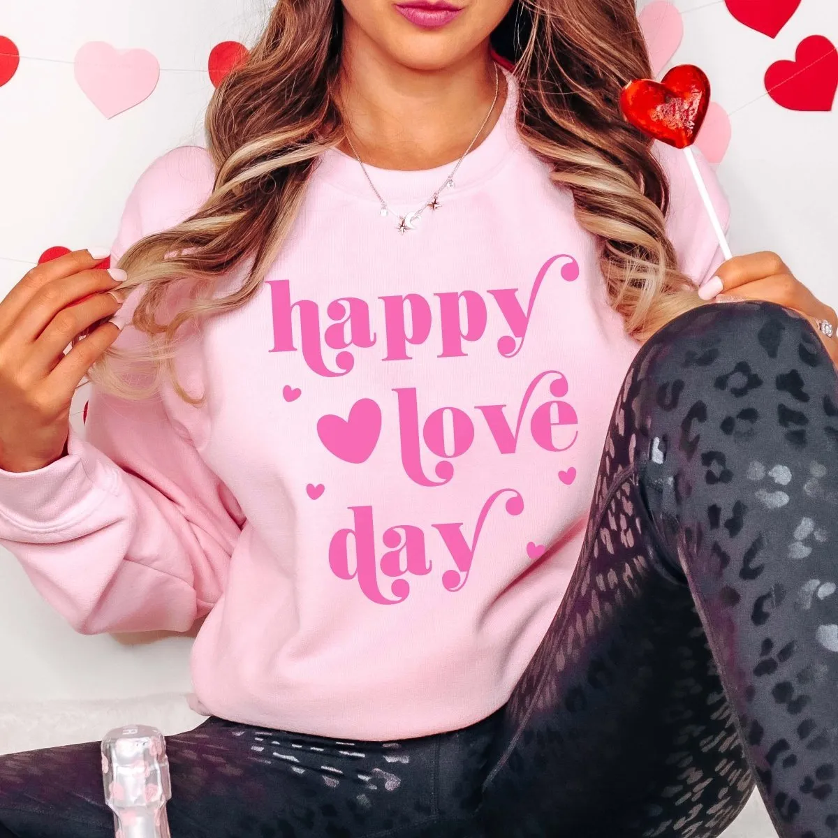 Happy Love Day Crew Wholesale Sweatshirt