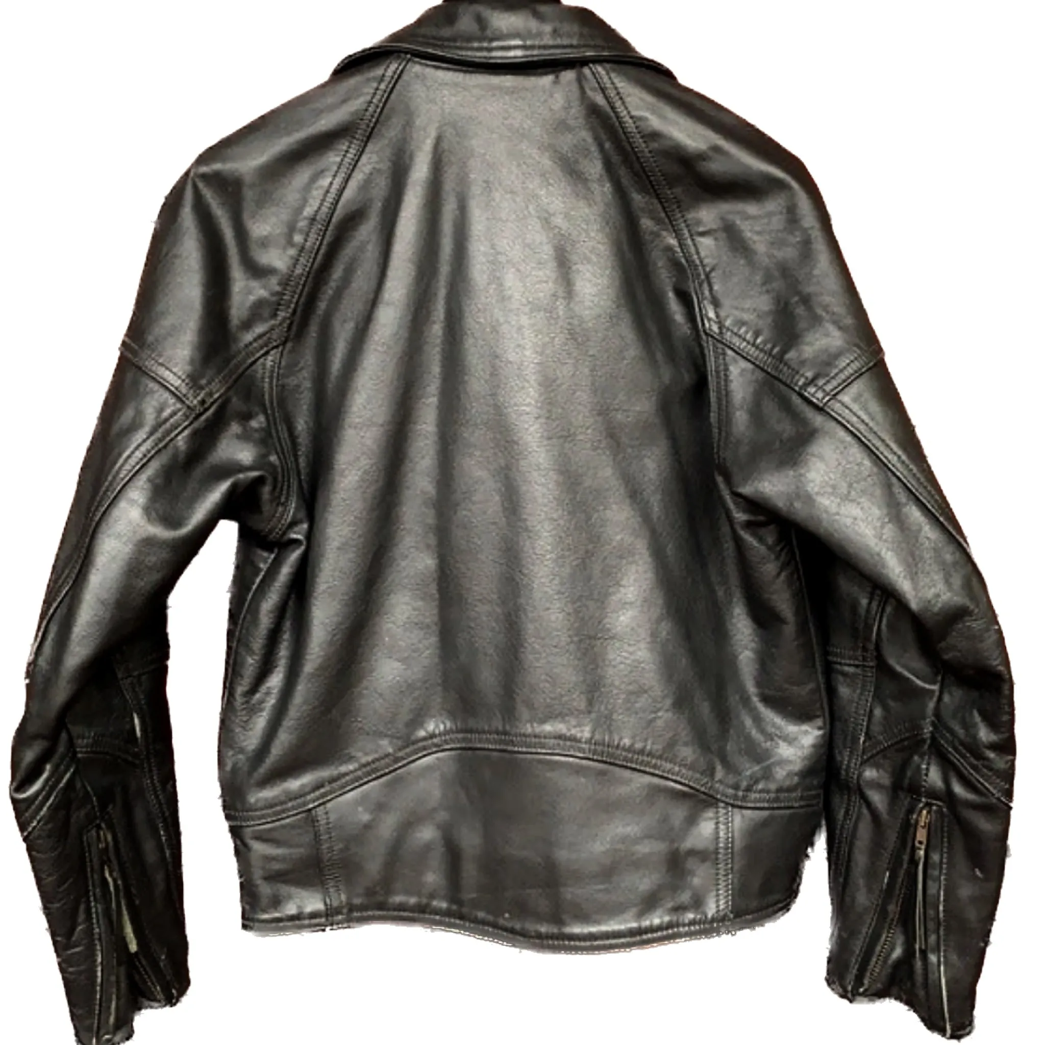 HARLEY-DAVIDSON Vintage Moto Biker Black Leather Jacket