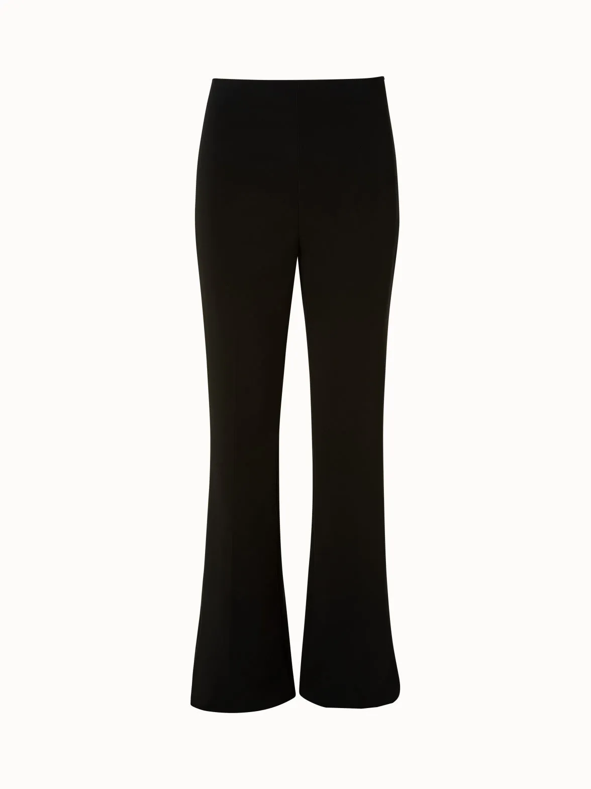 High Waist Wool Double-Face Bootcut Pants