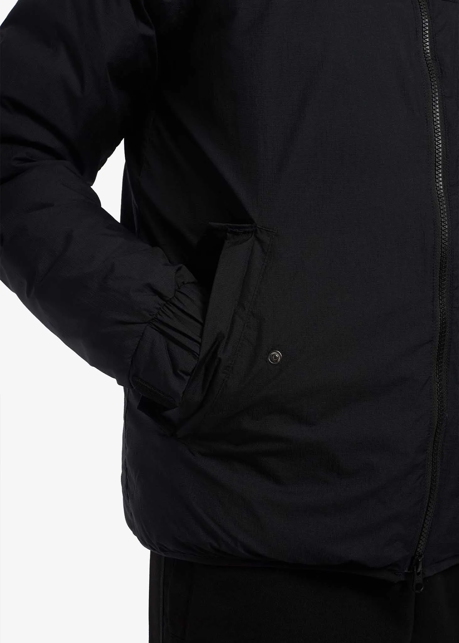 Insulated hooded jacket - black