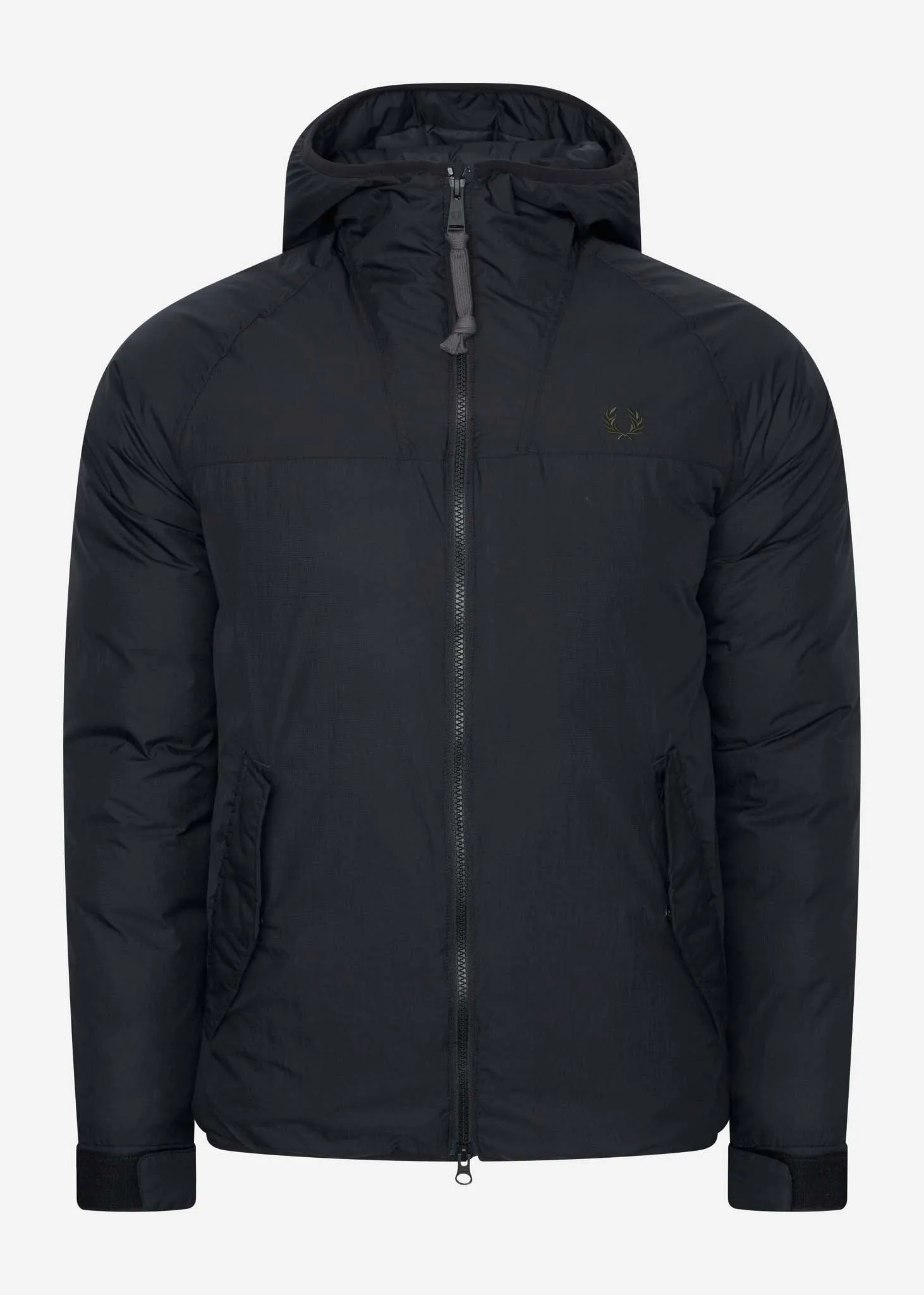 Insulated hooded jacket - black