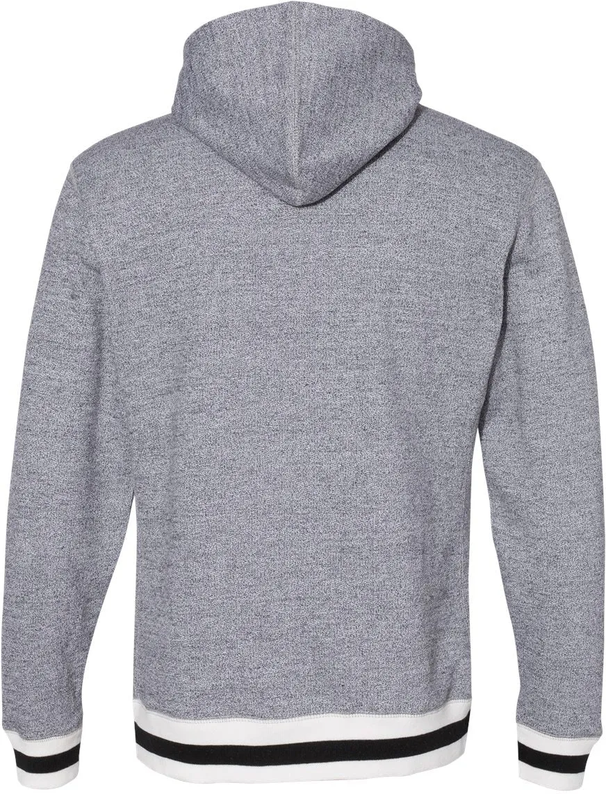 J America Peppered Fleece Lapover Hooded Sweatshirt 