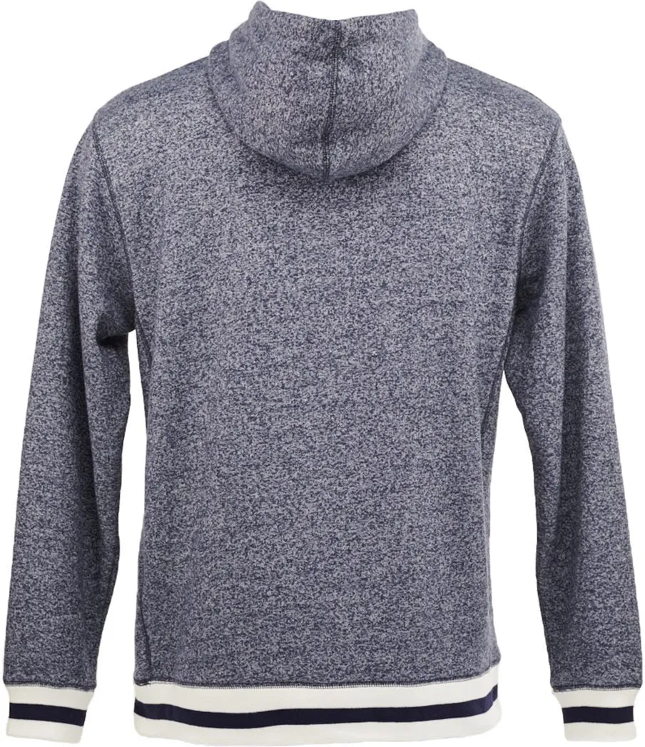 J America Peppered Fleece Lapover Hooded Sweatshirt 