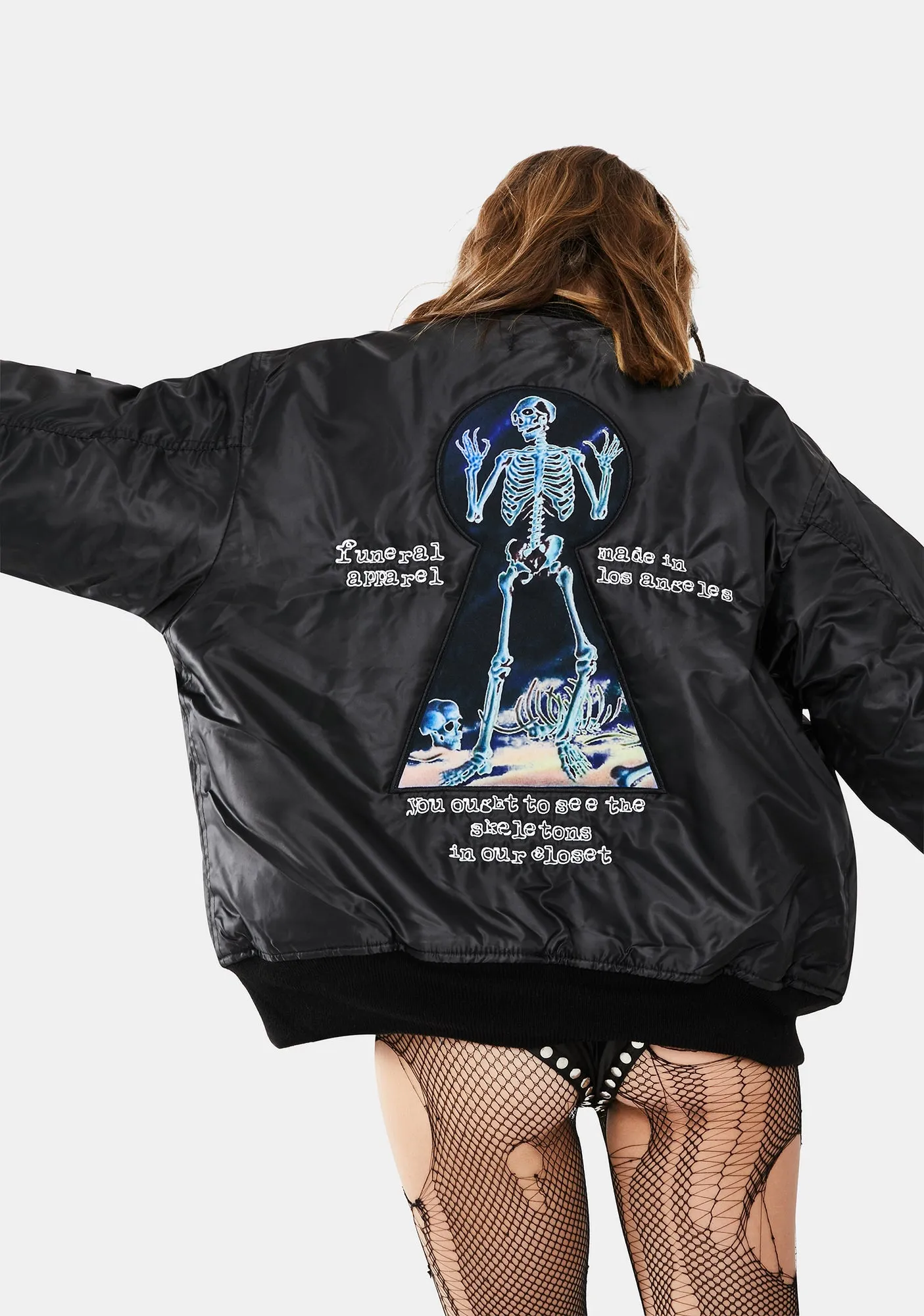 Keyhole Graphic Bomber Jacket