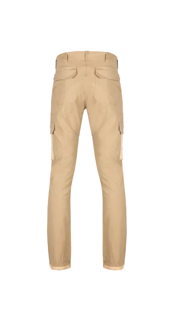 Khaki trekker comfort cargo trousers