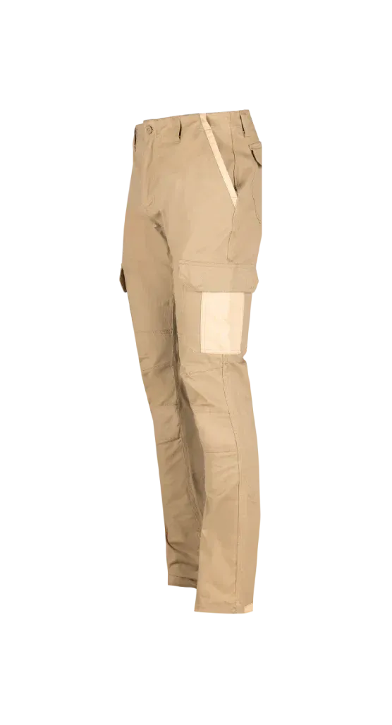 Khaki trekker comfort cargo trousers