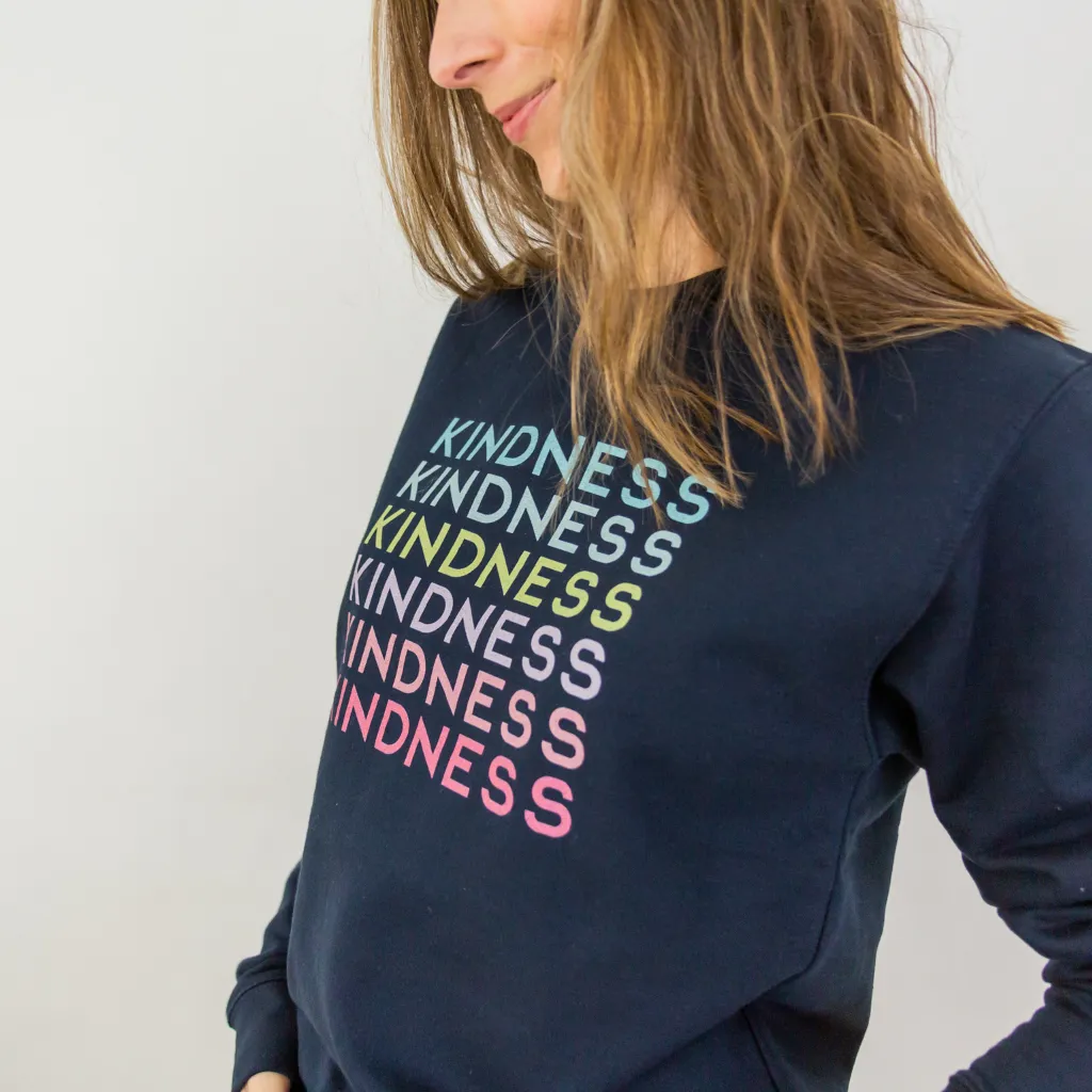 Kindness Printed Sweatshirt in Grey