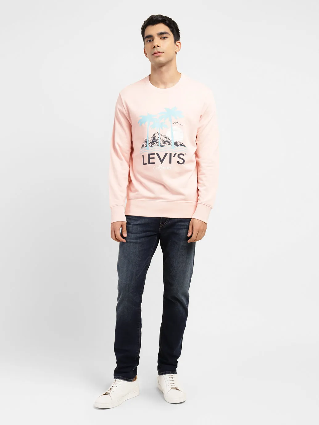 Men's Graphic Print Crew Neck Sweatshirt