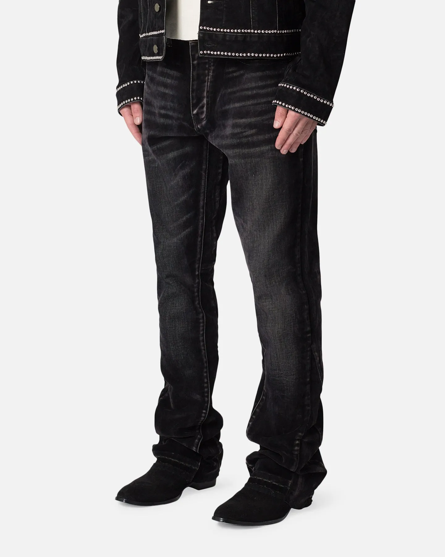 MNML B576 Flare Denim Jeans Black