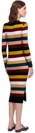 Multi Stripe Rib Knit Dress