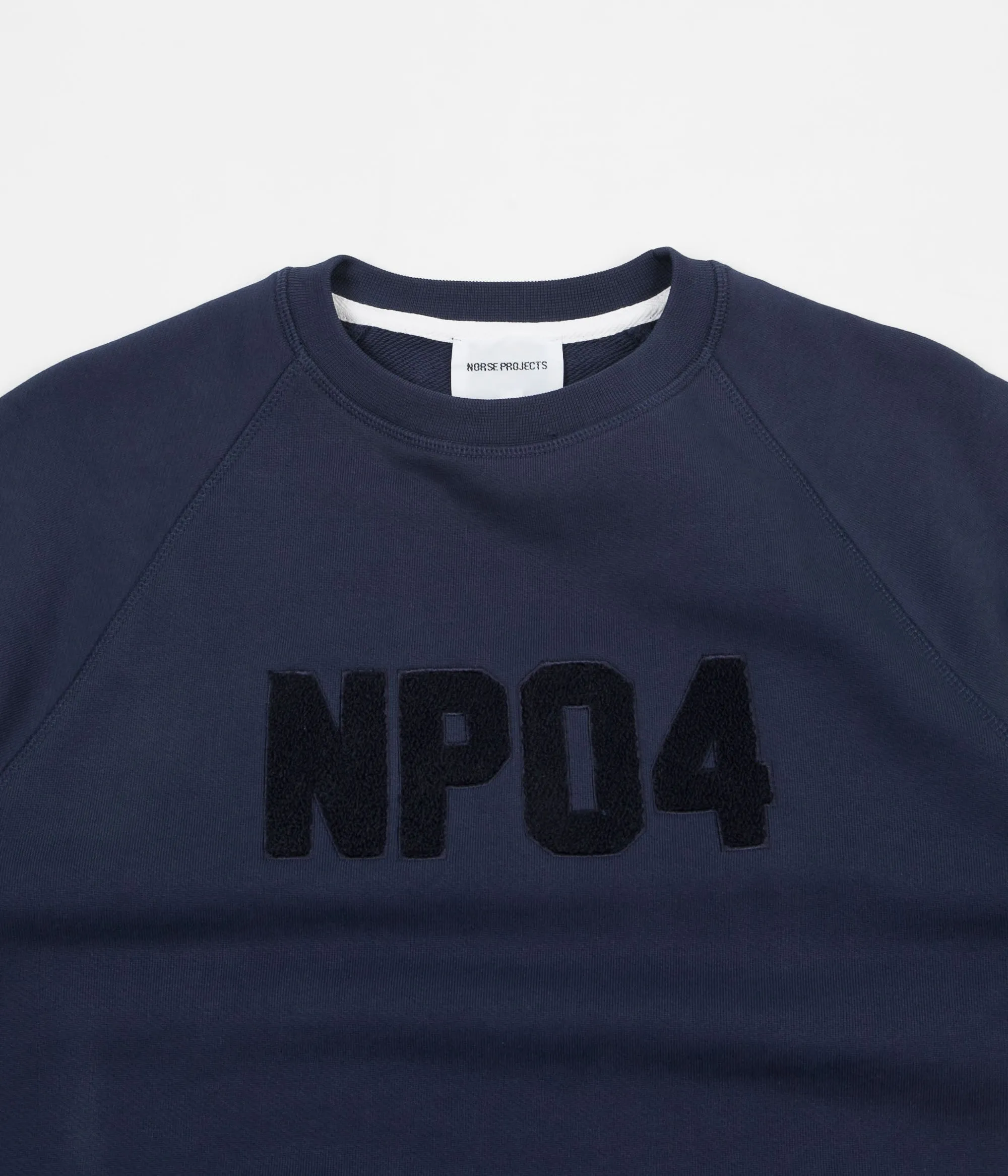 Norse Projects Ketel Classic Towelling Logo Crewneck Sweatshirt - Dark Navy