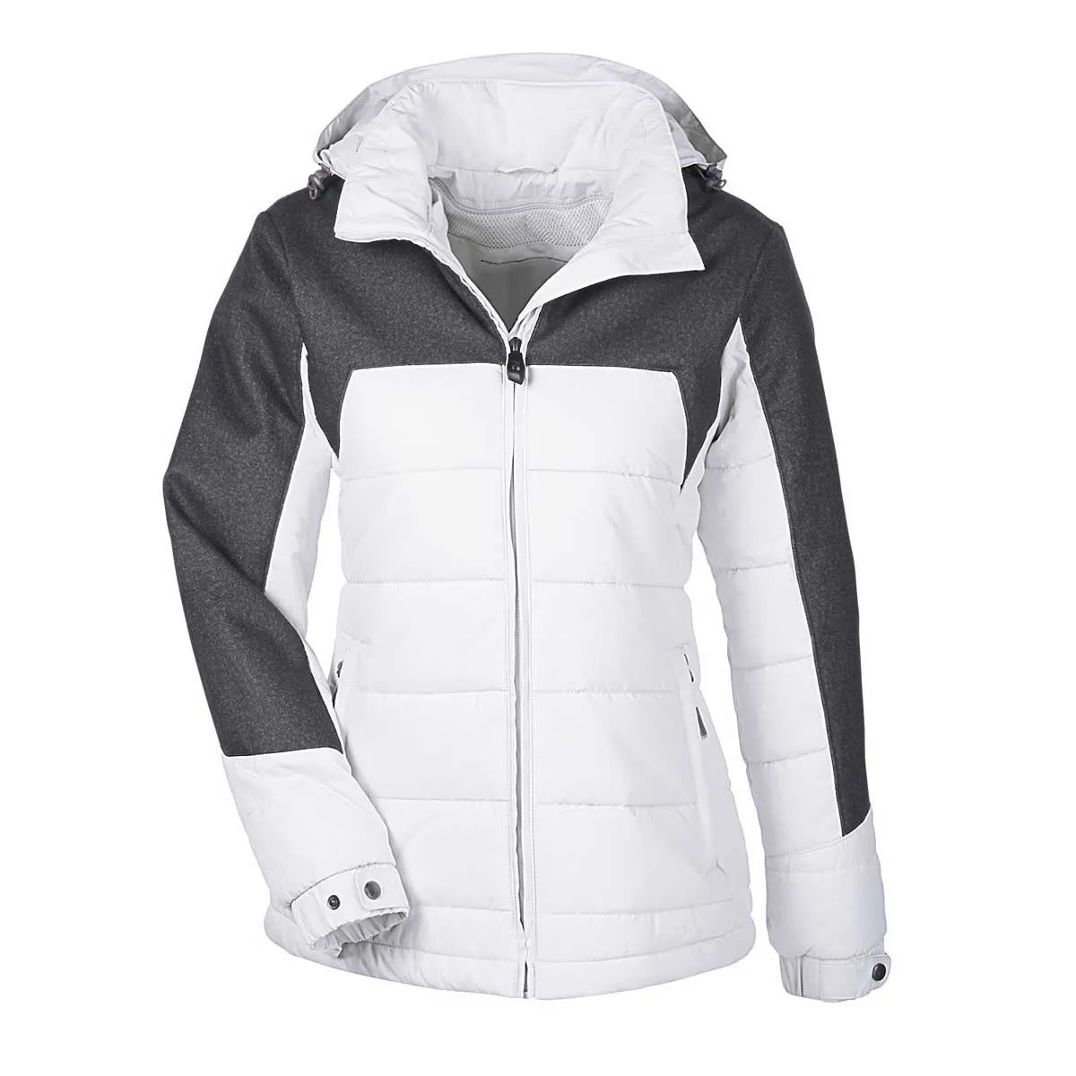 North End Women's Crystal Quartz/Dark Graphite Insulated Jacket with Melange Print