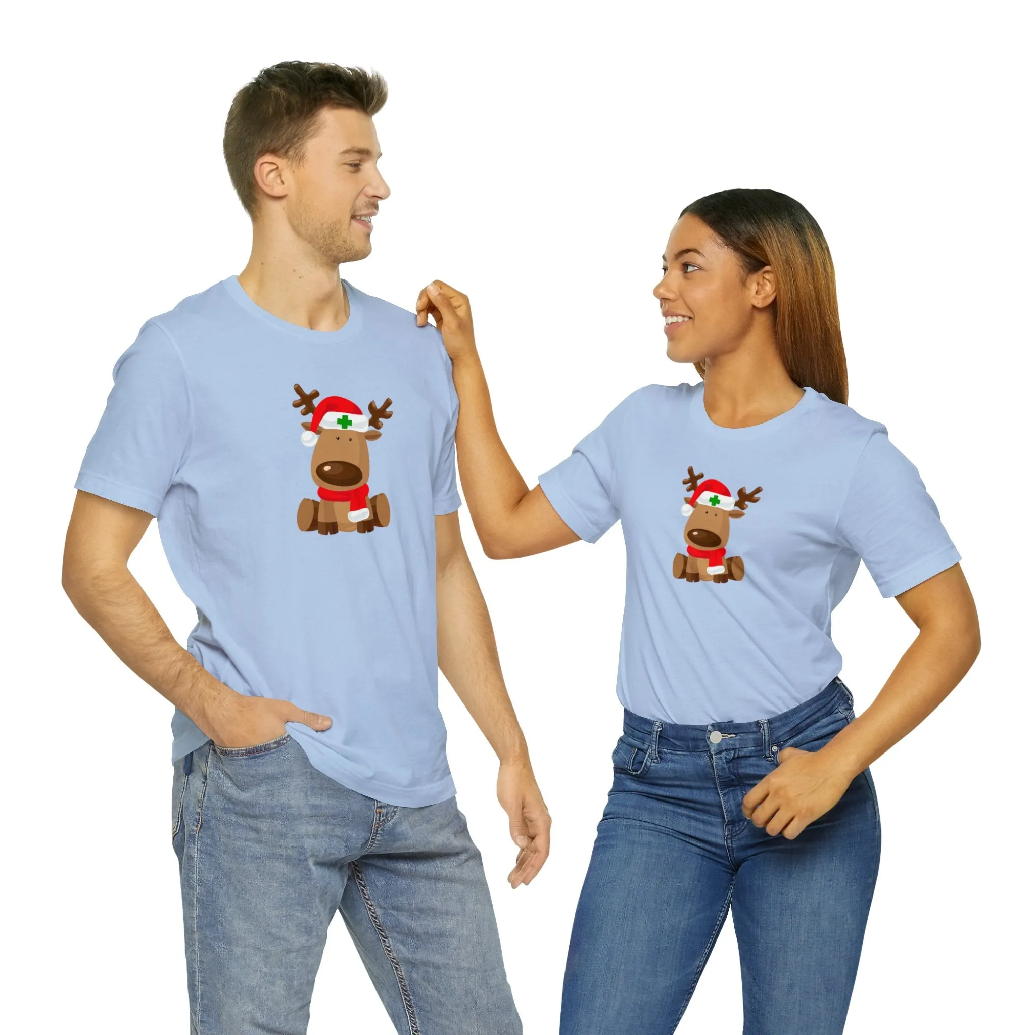 Nurse Reindeer Unisex Jersey Short Sleeve Tee