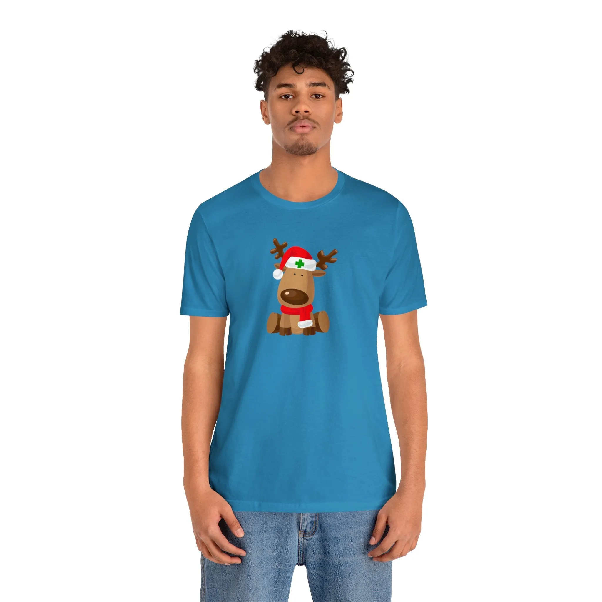 Nurse Reindeer Unisex Jersey Short Sleeve Tee