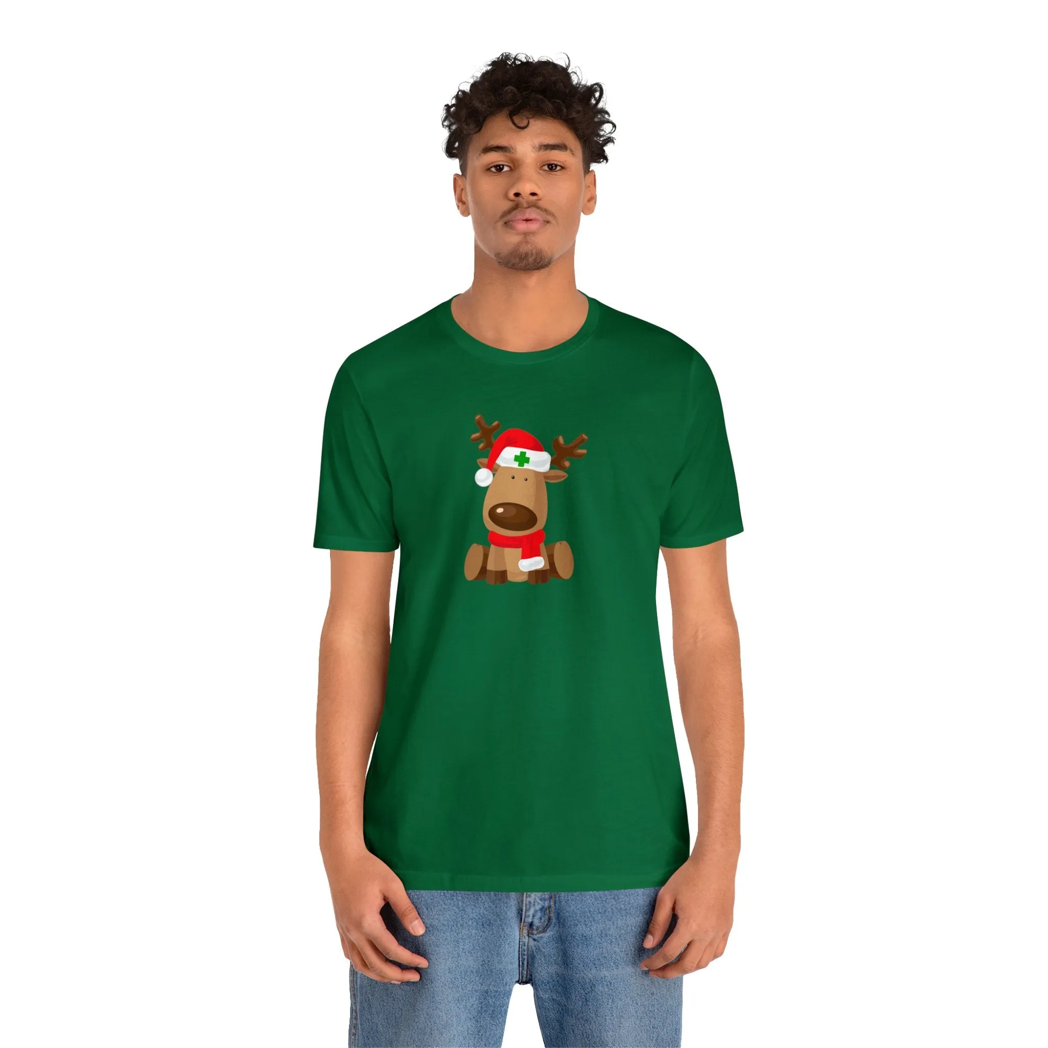 Nurse Reindeer Unisex Jersey Short Sleeve Tee