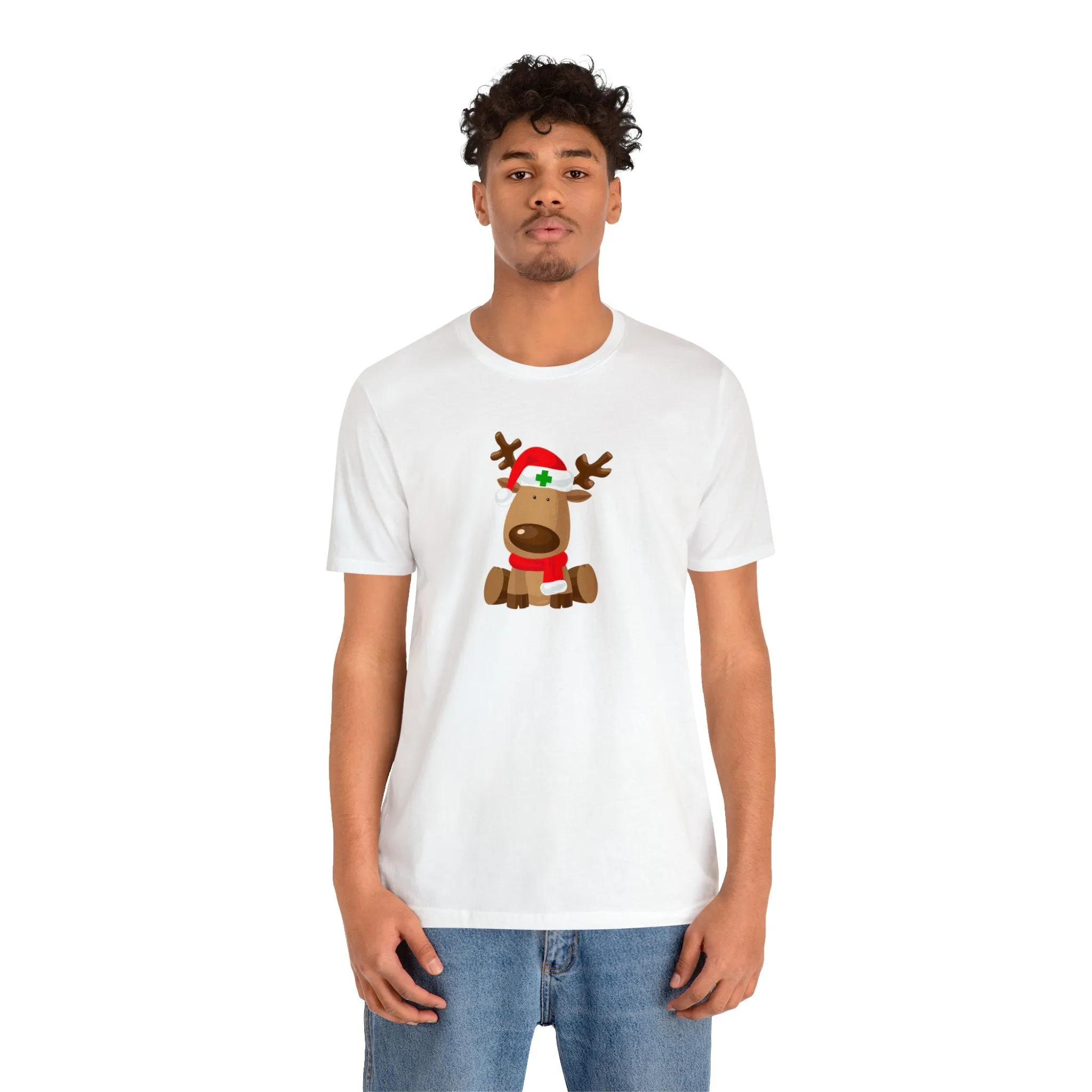 Nurse Reindeer Unisex Jersey Short Sleeve Tee