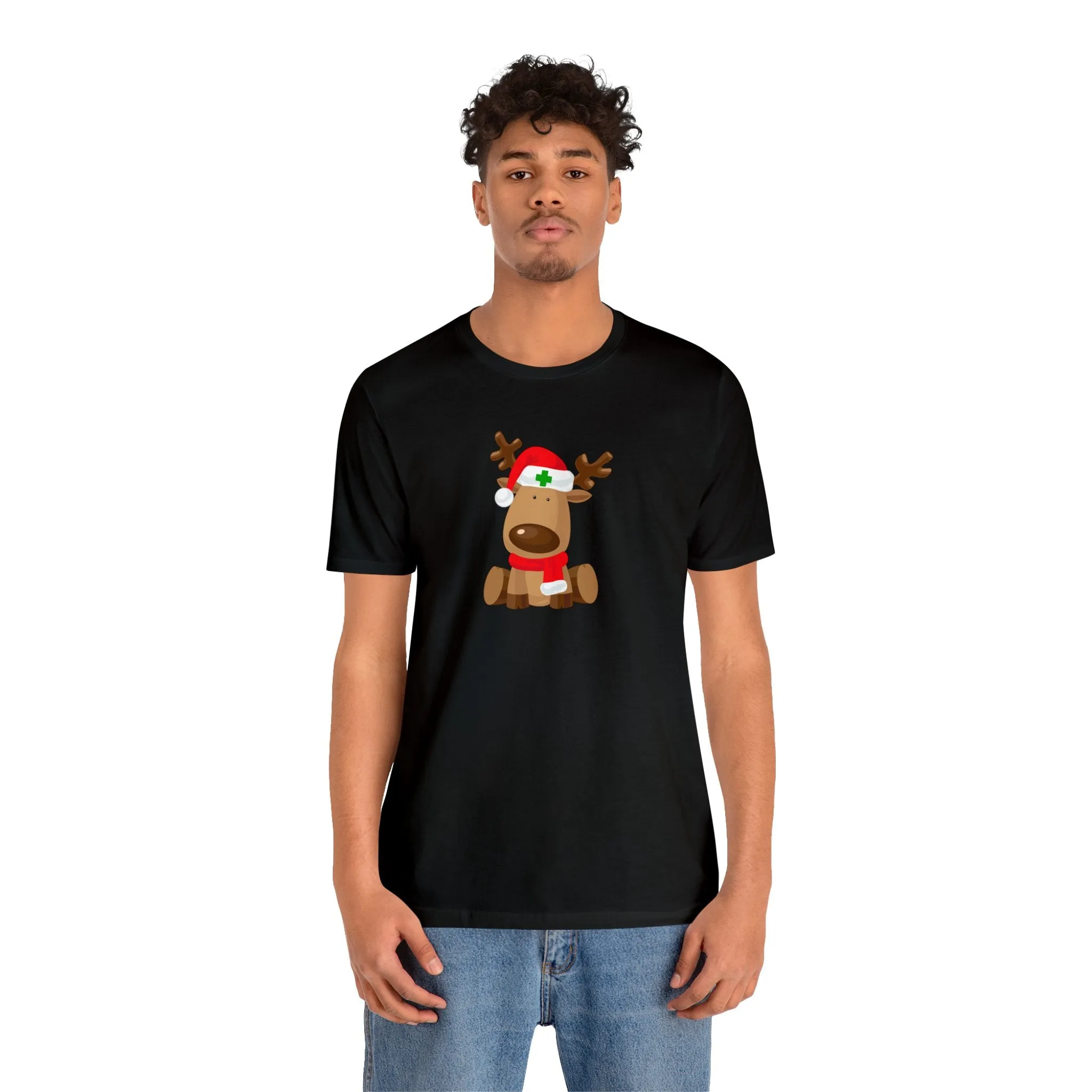 Nurse Reindeer Unisex Jersey Short Sleeve Tee