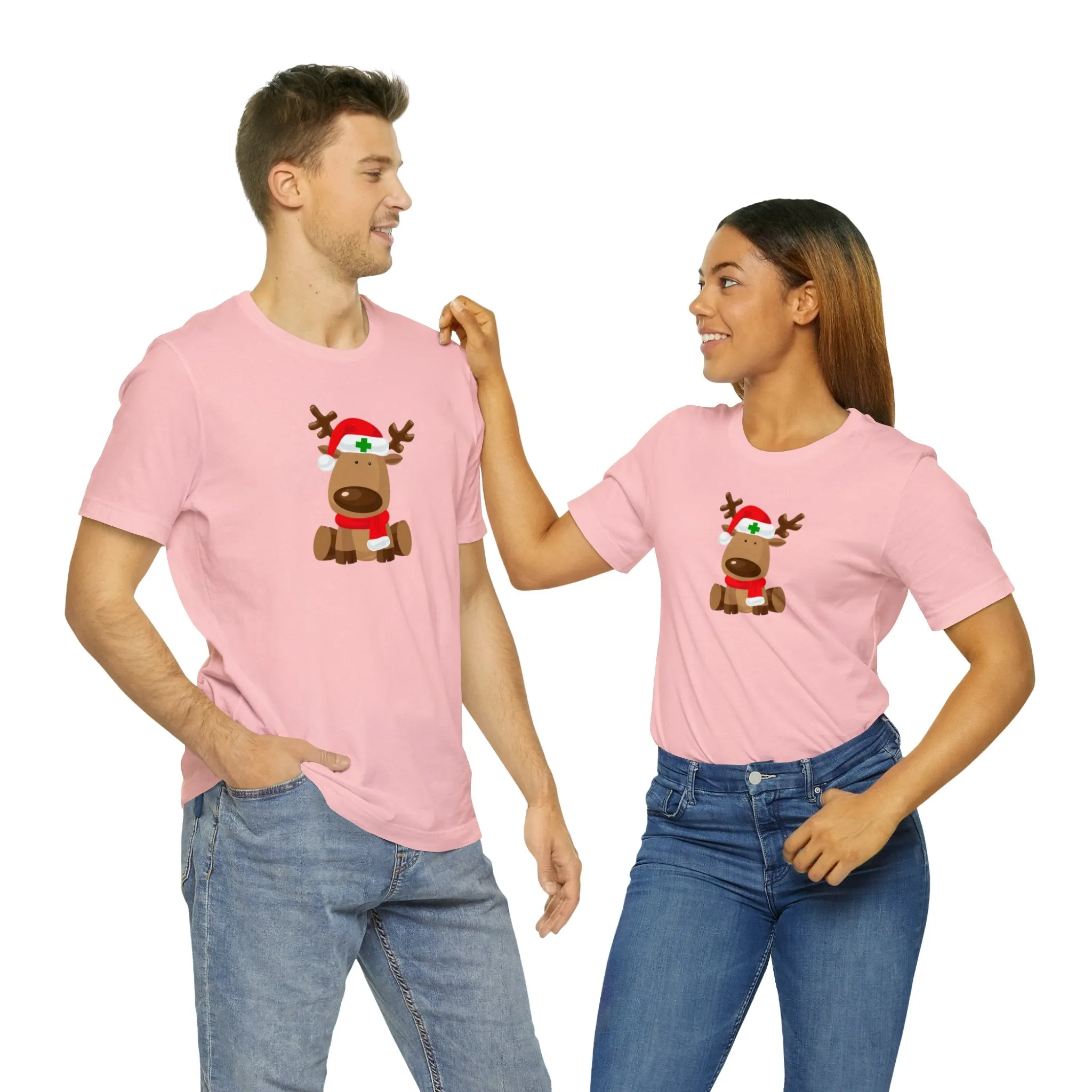 Nurse Reindeer Unisex Jersey Short Sleeve Tee