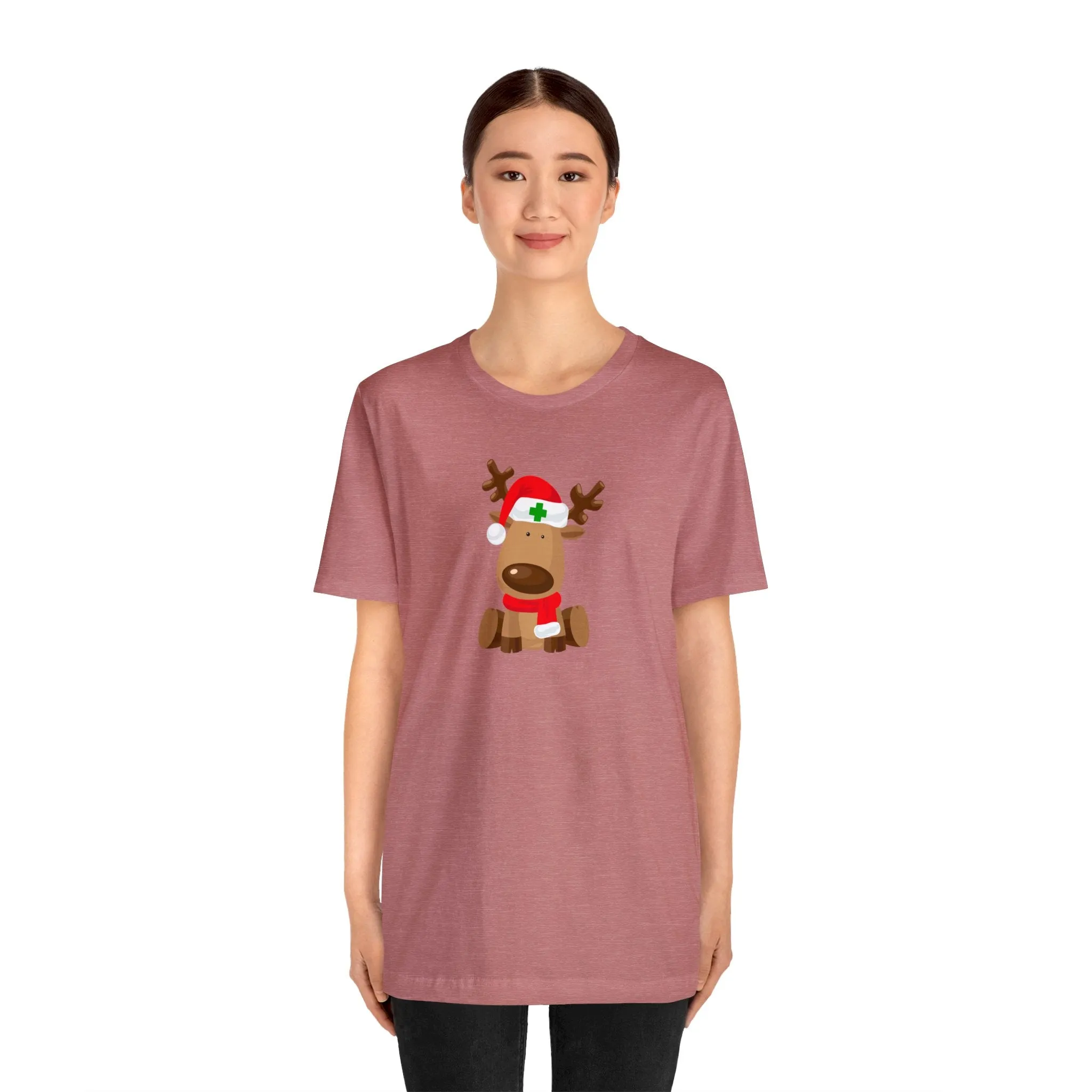 Nurse Reindeer Unisex Jersey Short Sleeve Tee