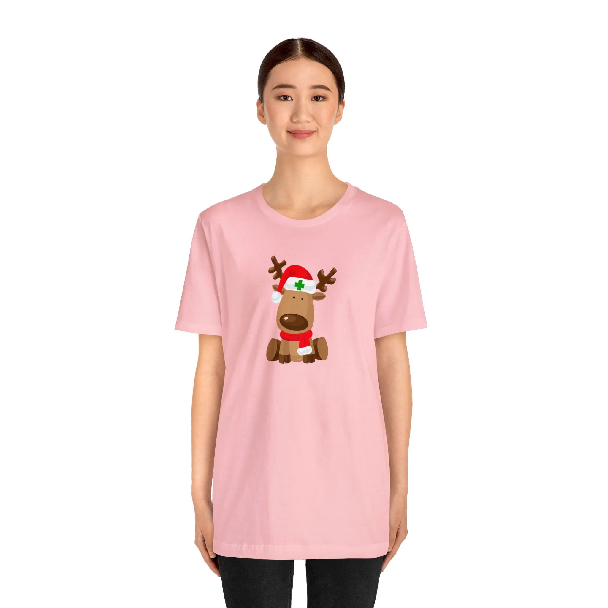 Nurse Reindeer Unisex Jersey Short Sleeve Tee