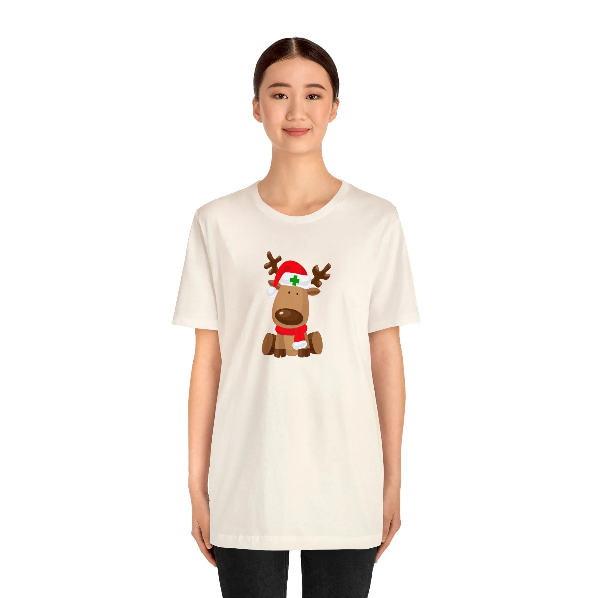 Nurse Reindeer Unisex Jersey Short Sleeve Tee