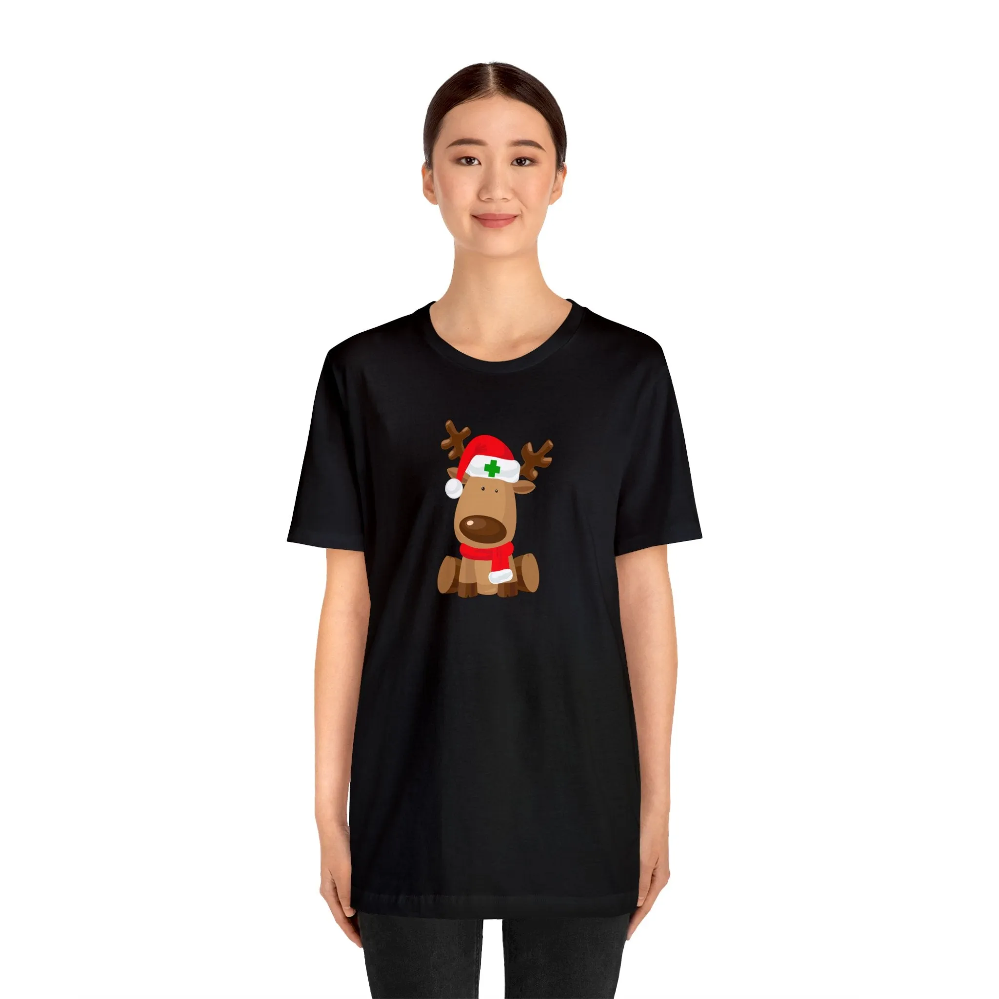 Nurse Reindeer Unisex Jersey Short Sleeve Tee