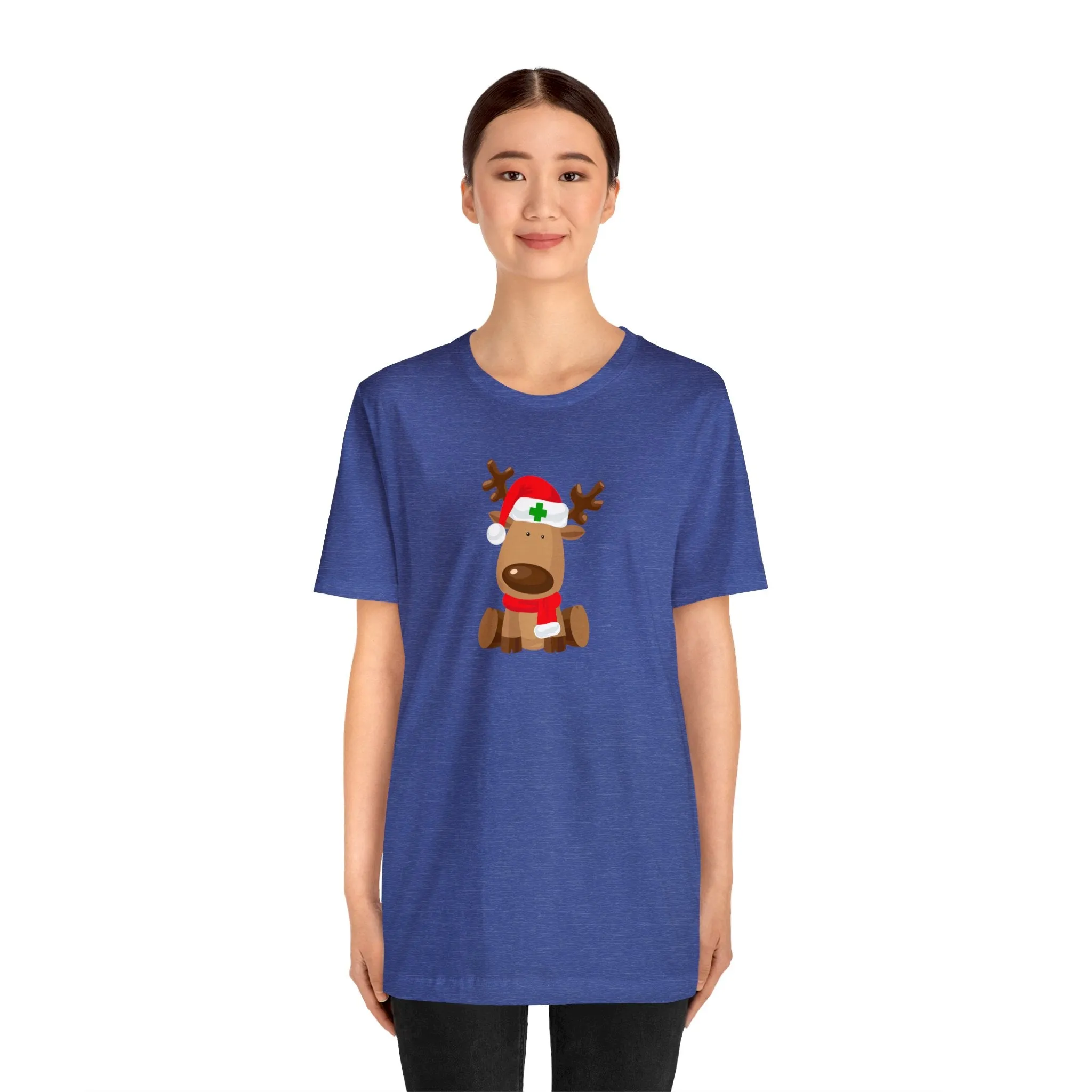 Nurse Reindeer Unisex Jersey Short Sleeve Tee