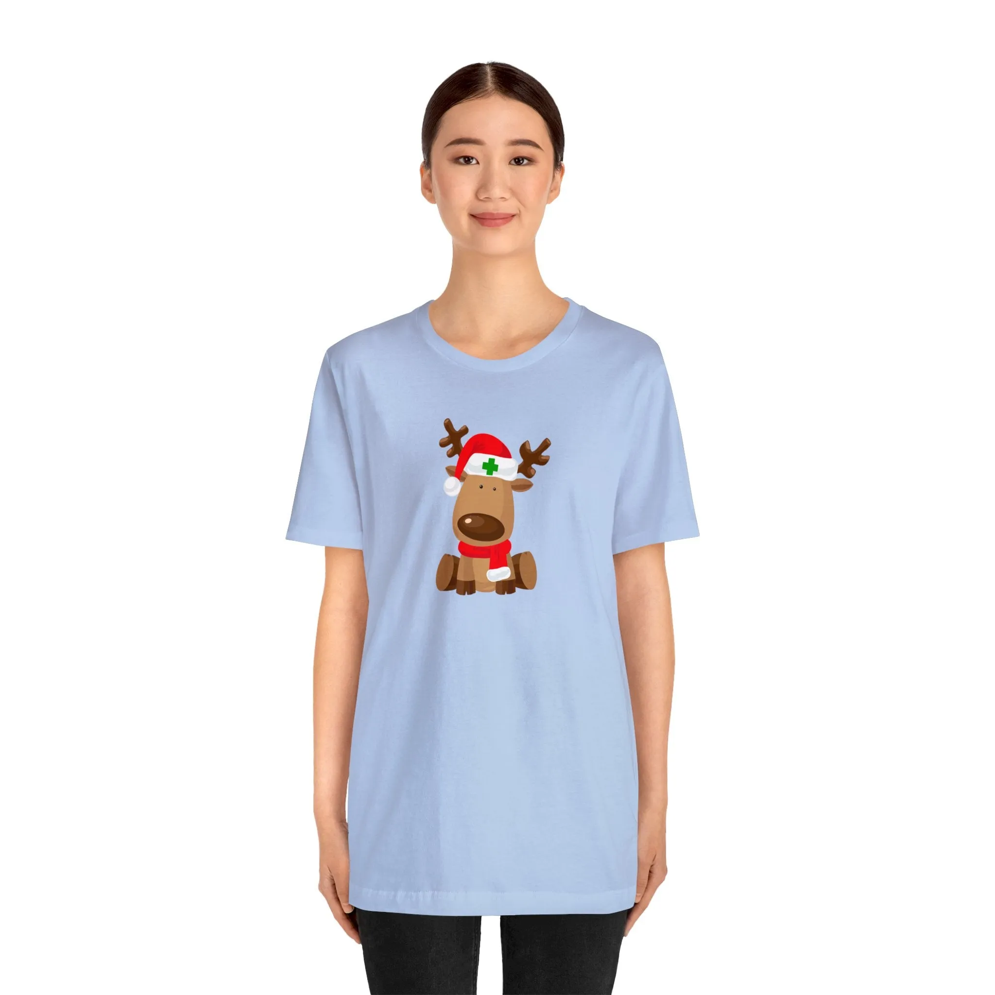 Nurse Reindeer Unisex Jersey Short Sleeve Tee