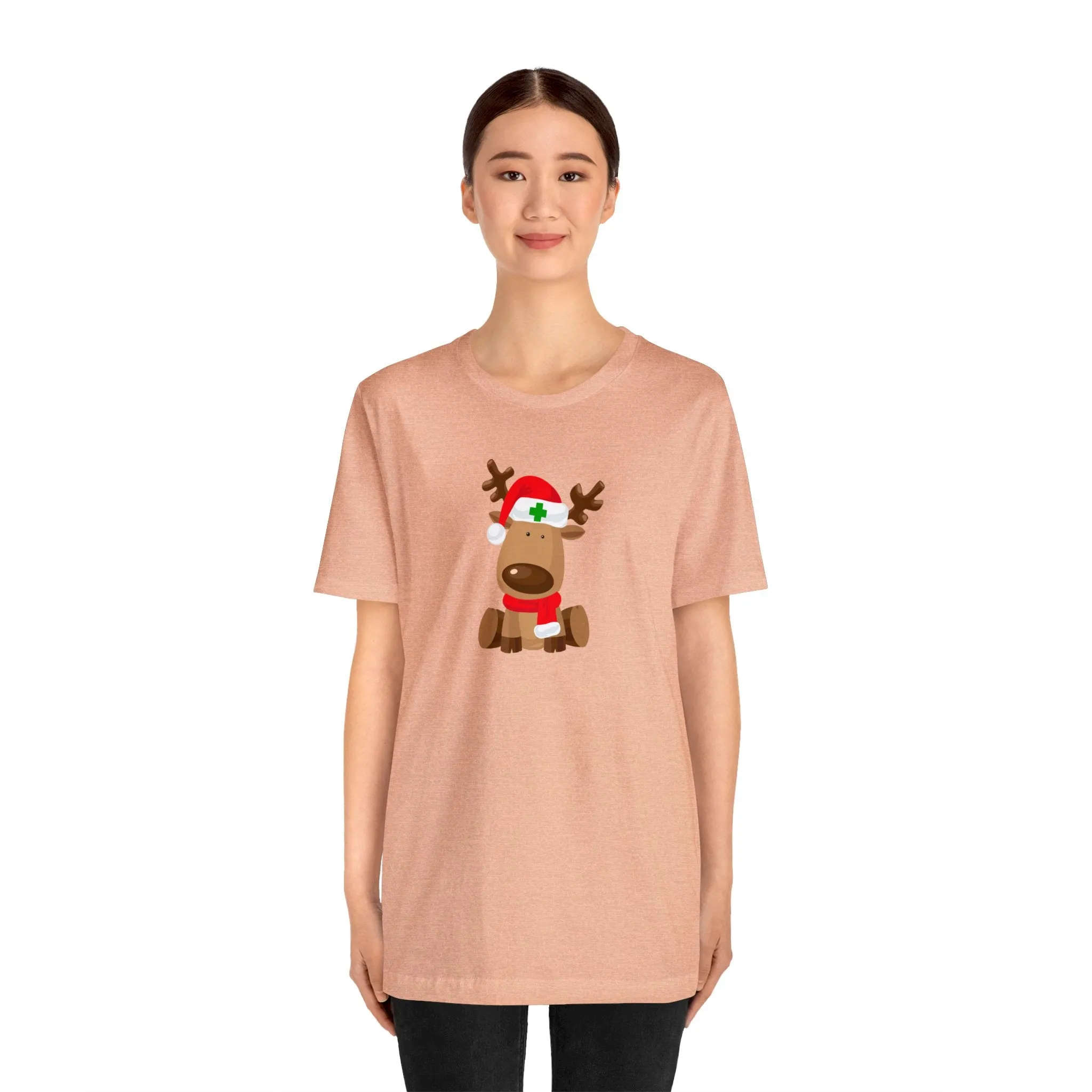 Nurse Reindeer Unisex Jersey Short Sleeve Tee