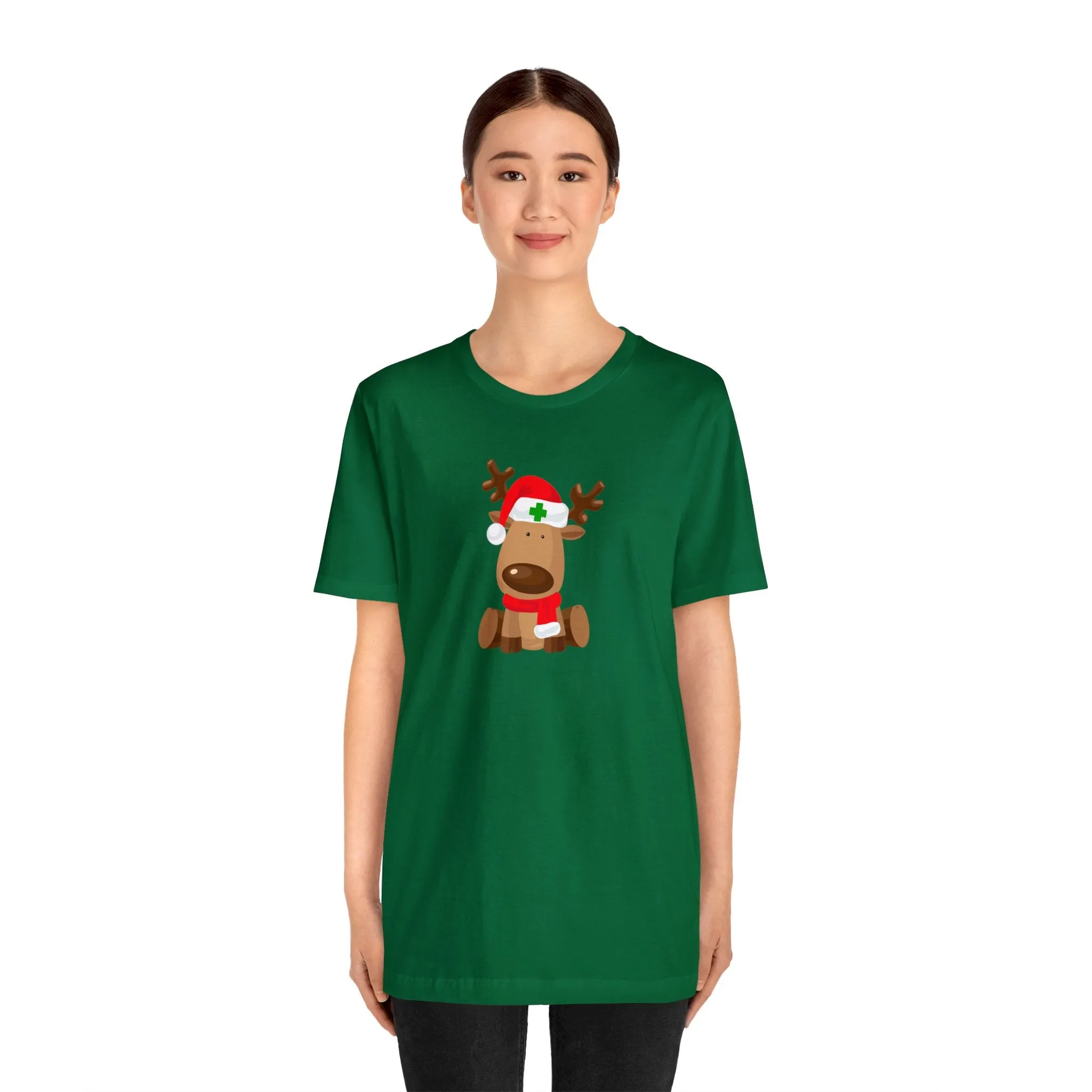 Nurse Reindeer Unisex Jersey Short Sleeve Tee