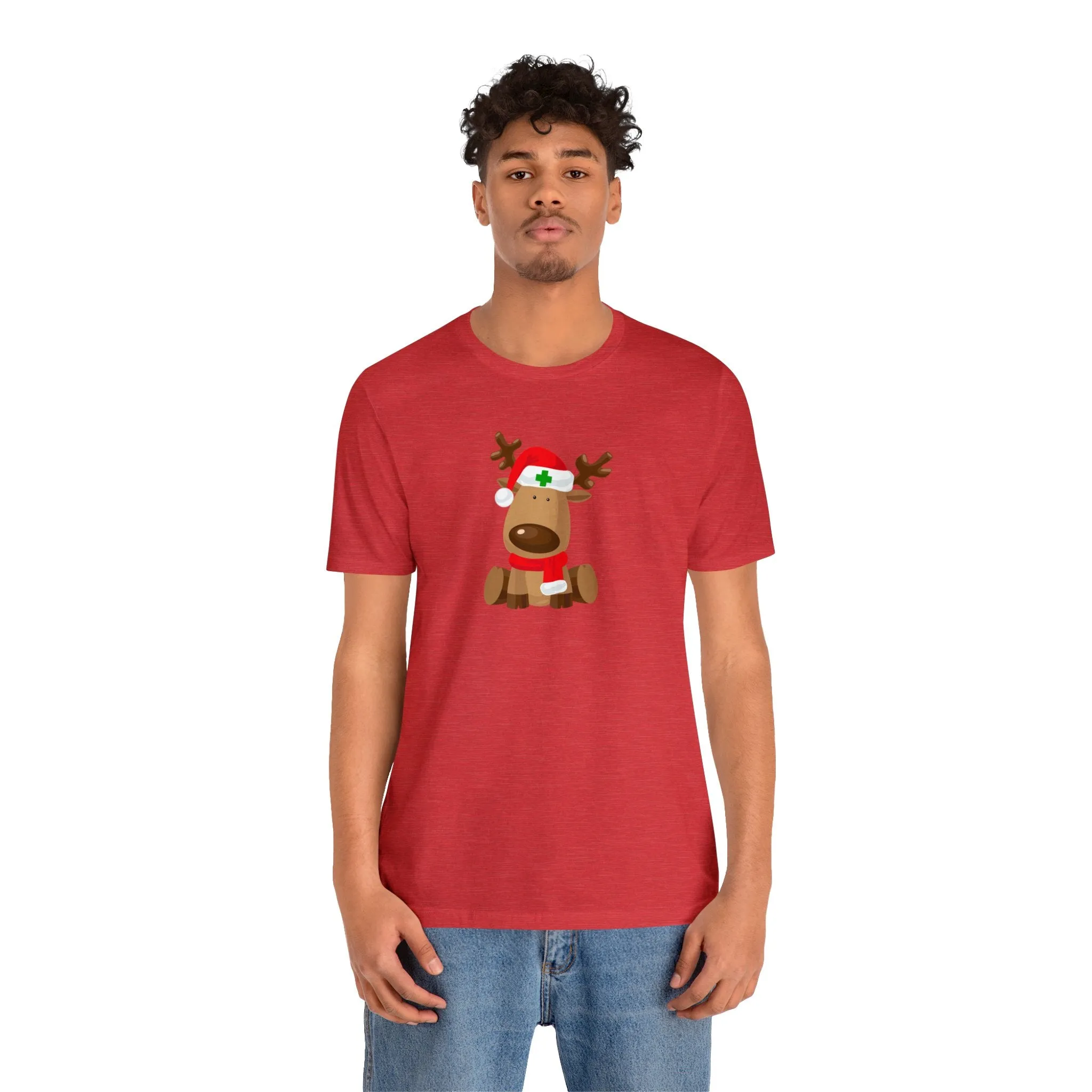 Nurse Reindeer Unisex Jersey Short Sleeve Tee