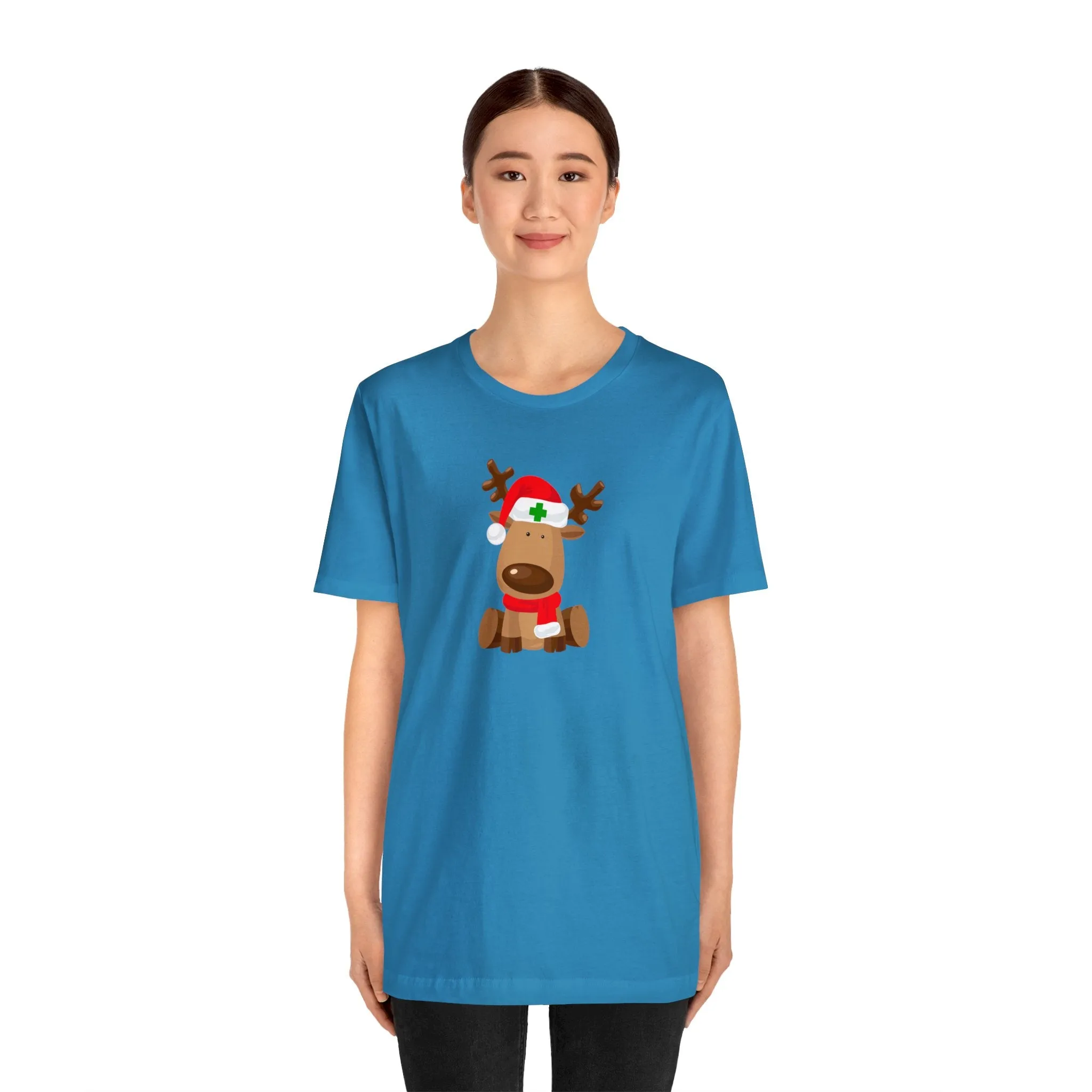 Nurse Reindeer Unisex Jersey Short Sleeve Tee