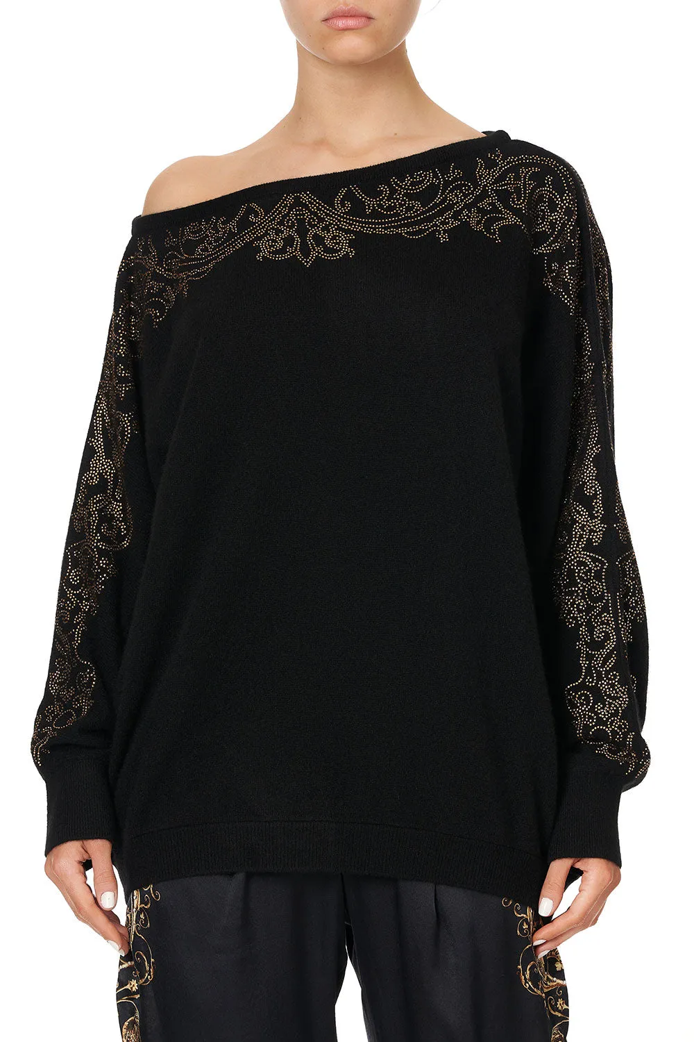 OFF THE SHOULDER DOLMAN KNIT JUMPER STUDIO 54