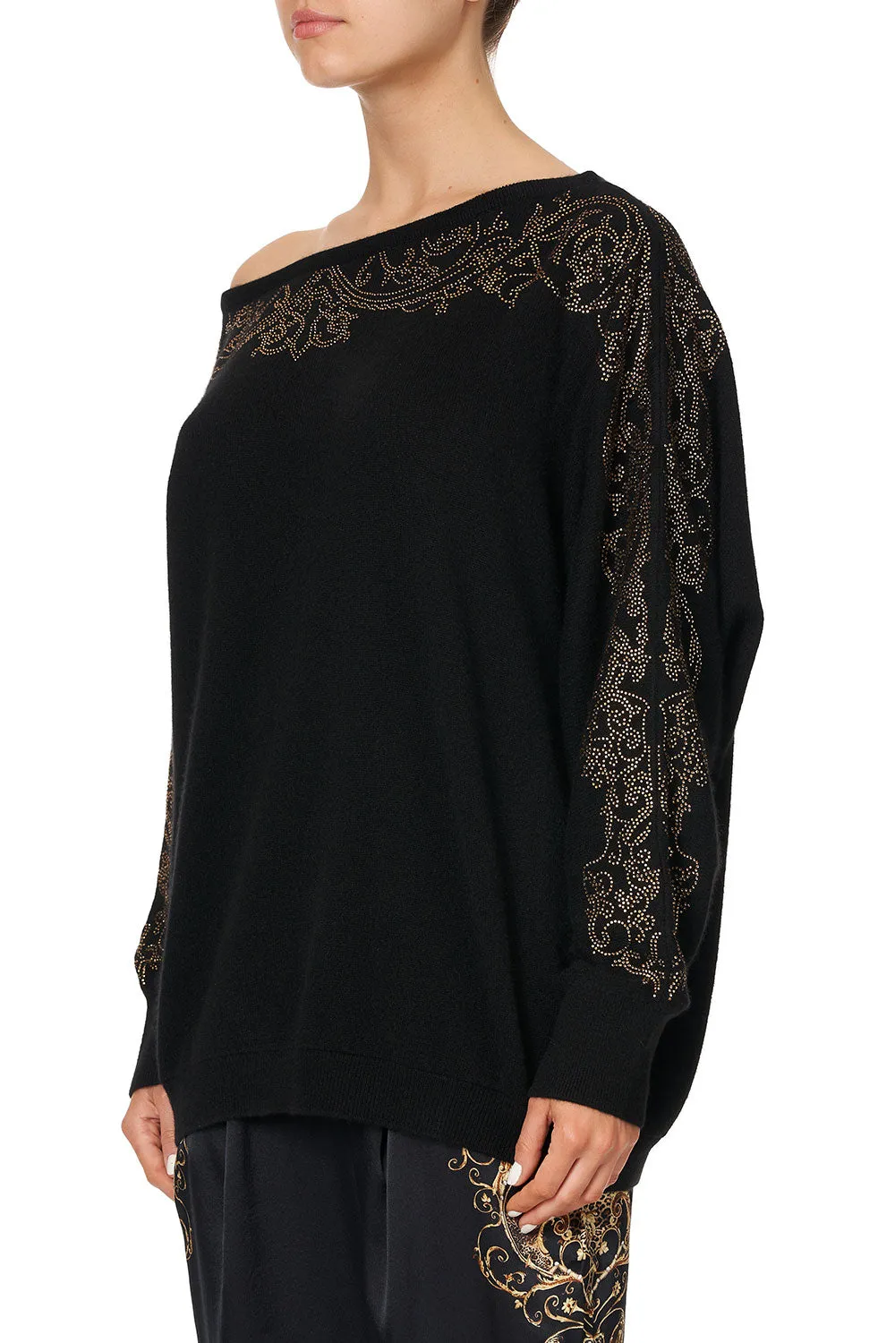 OFF THE SHOULDER DOLMAN KNIT JUMPER STUDIO 54