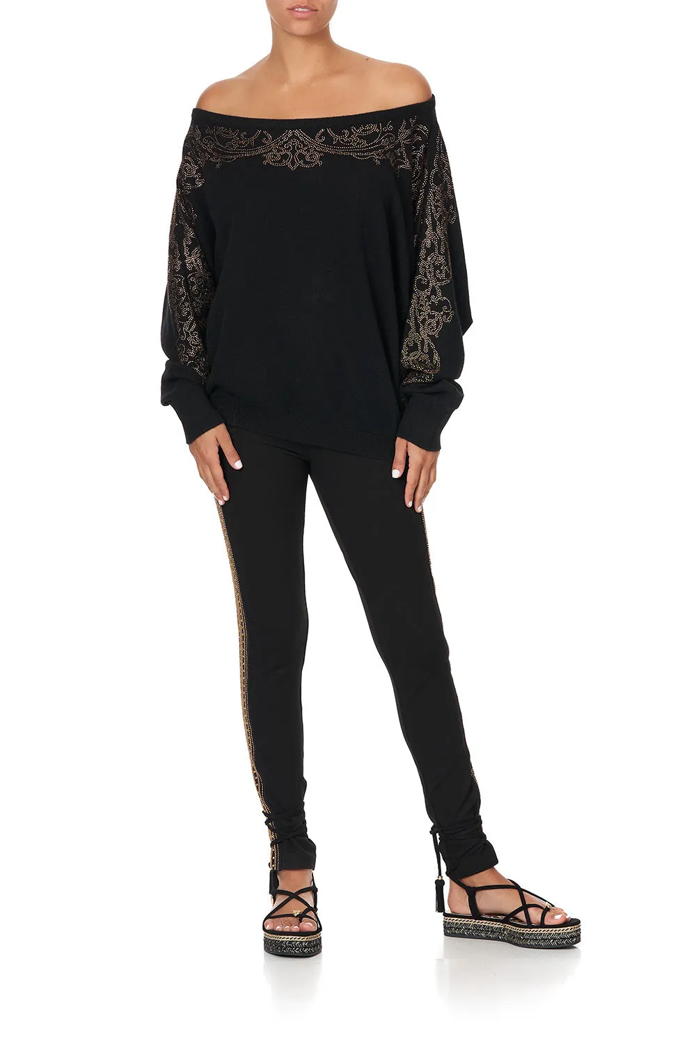 OFF THE SHOULDER DOLMAN KNIT JUMPER STUDIO 54