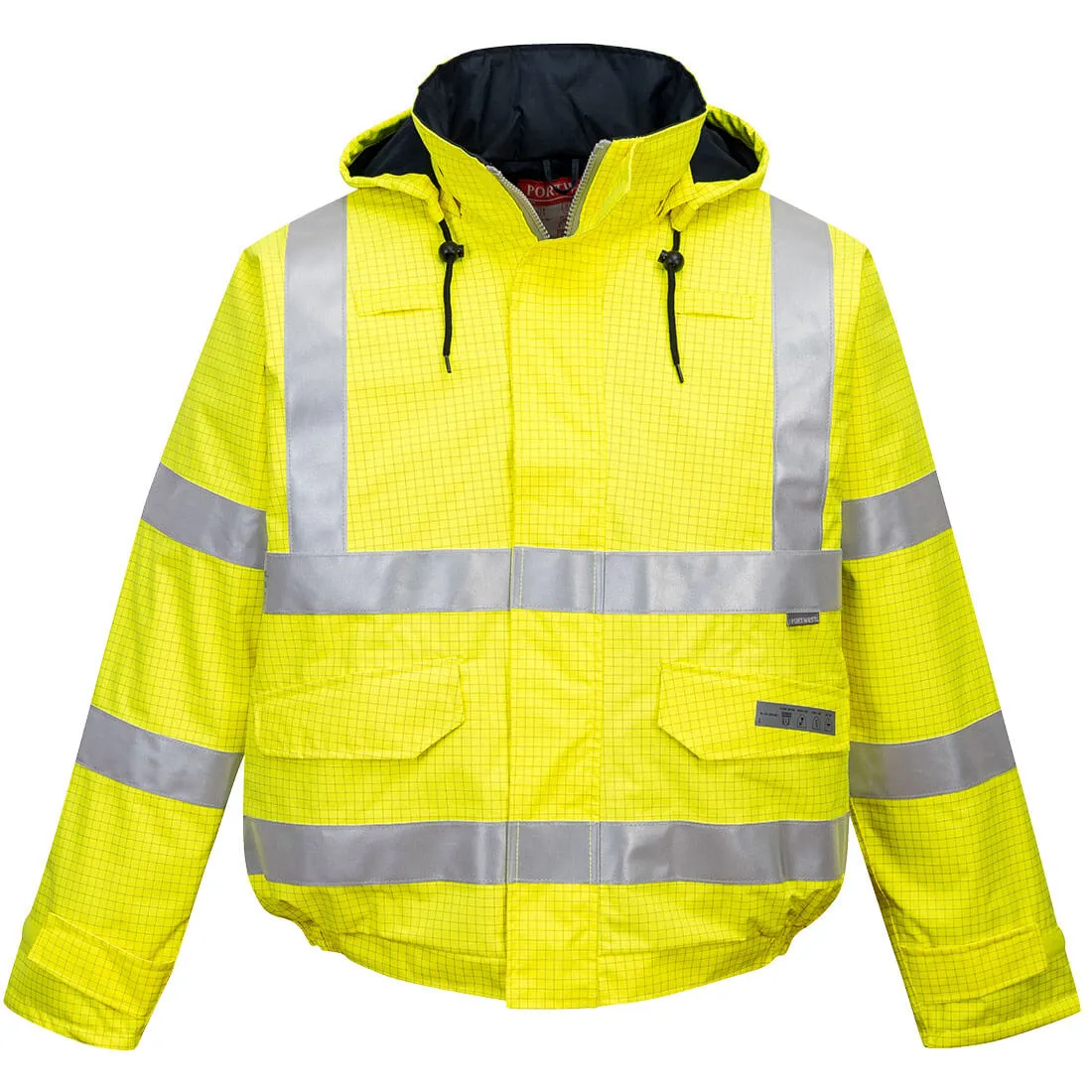 PORTWEST  US773 -  BIZFLAME RAIN HI-VIS ANTISTATIC FR BOMBER  JACKET