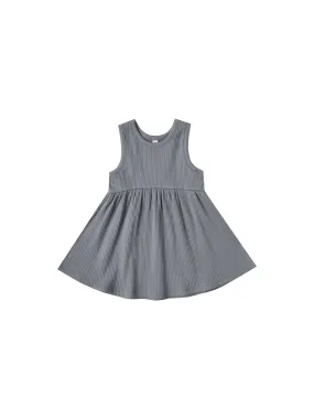 Quincy Mae Ribbed Tank Dress Washed Indigo