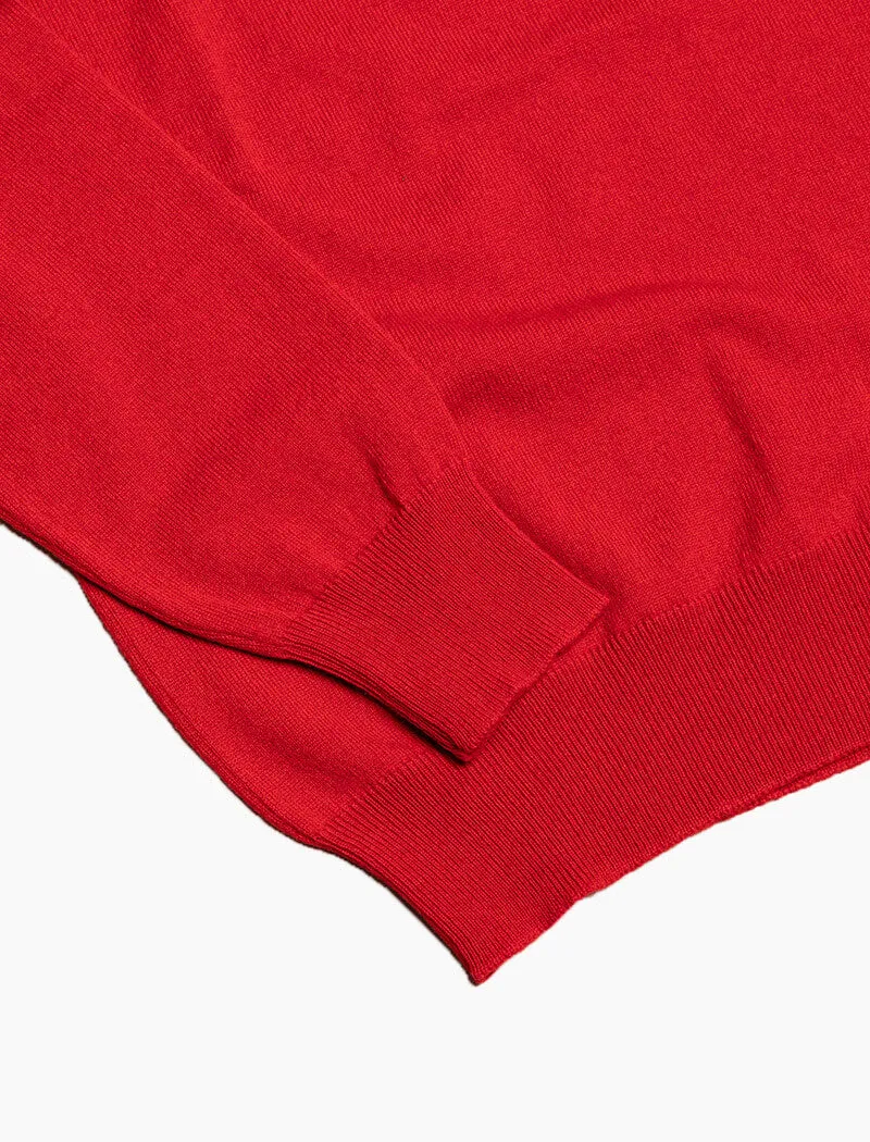 Red Roll Neck Cashmere Jumper