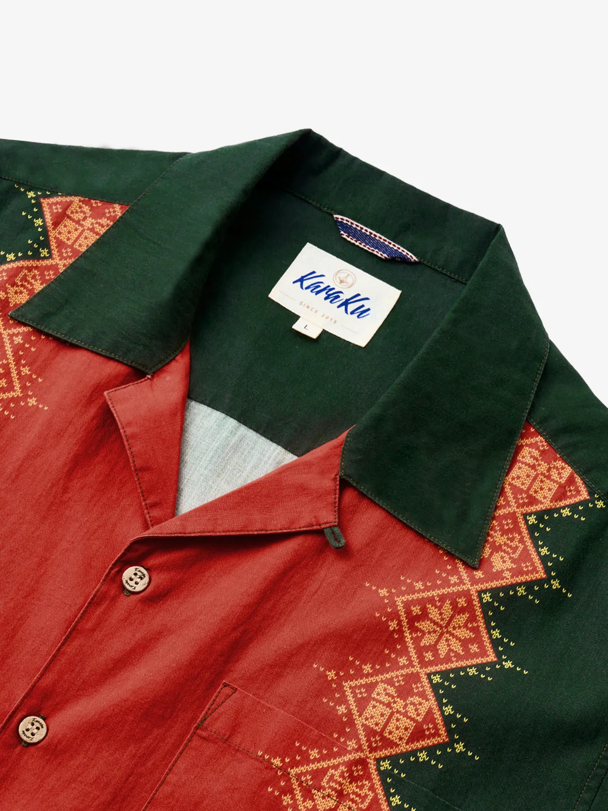 Retro Christmas Strikes Cotton Bowling Shirt