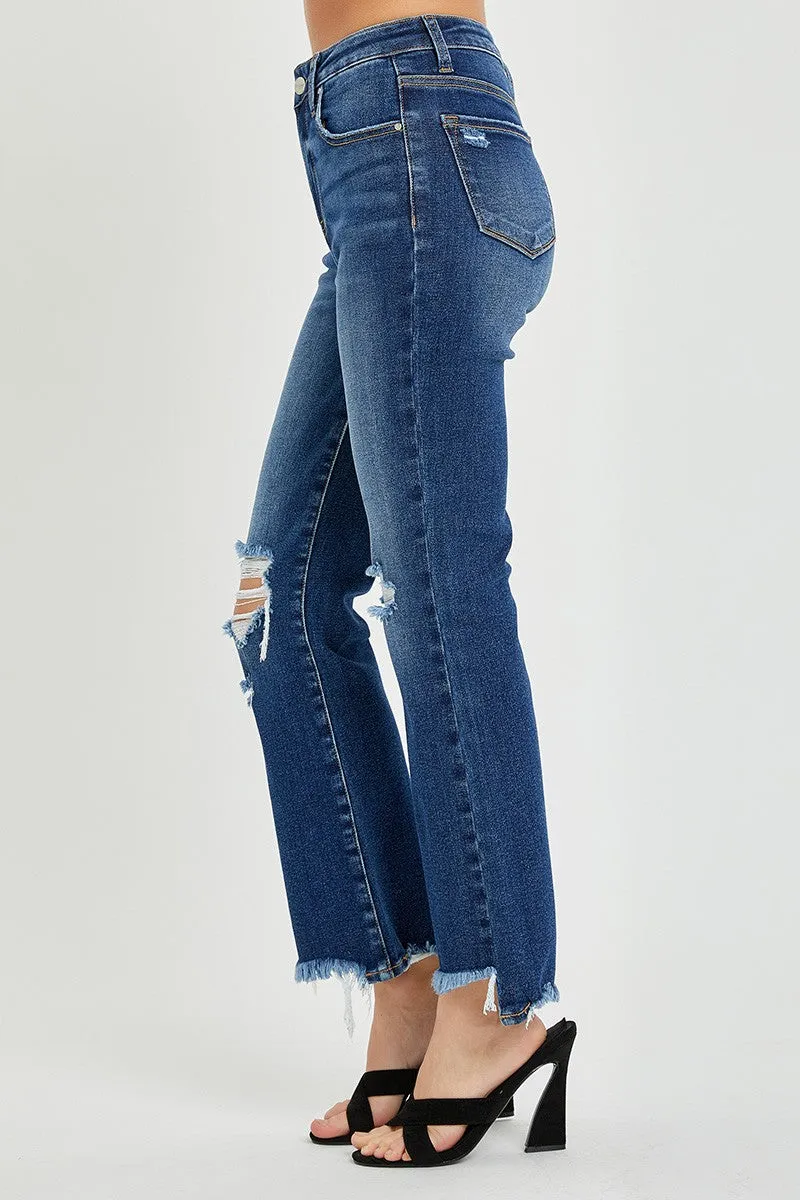 Risen Jeans - High Rise Crop Flare Jeans - RDP5479