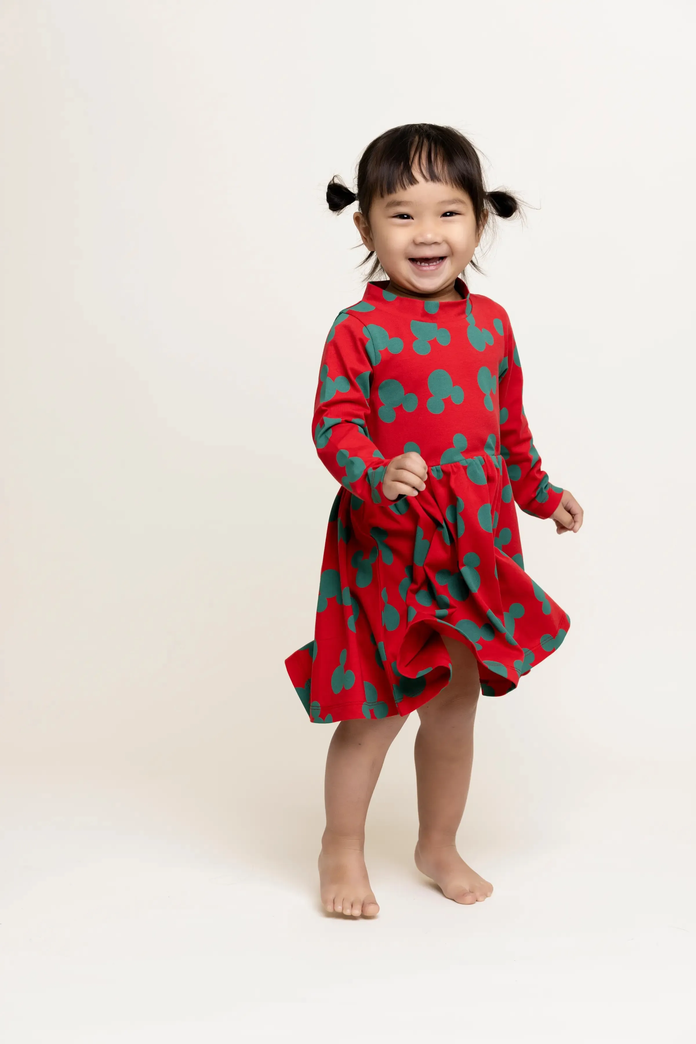 SALE - Turtleneck Let's Dance Dress_Christmas Mickey Mouse