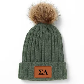 Sigma Alpha Pom Pom Beanie Hat