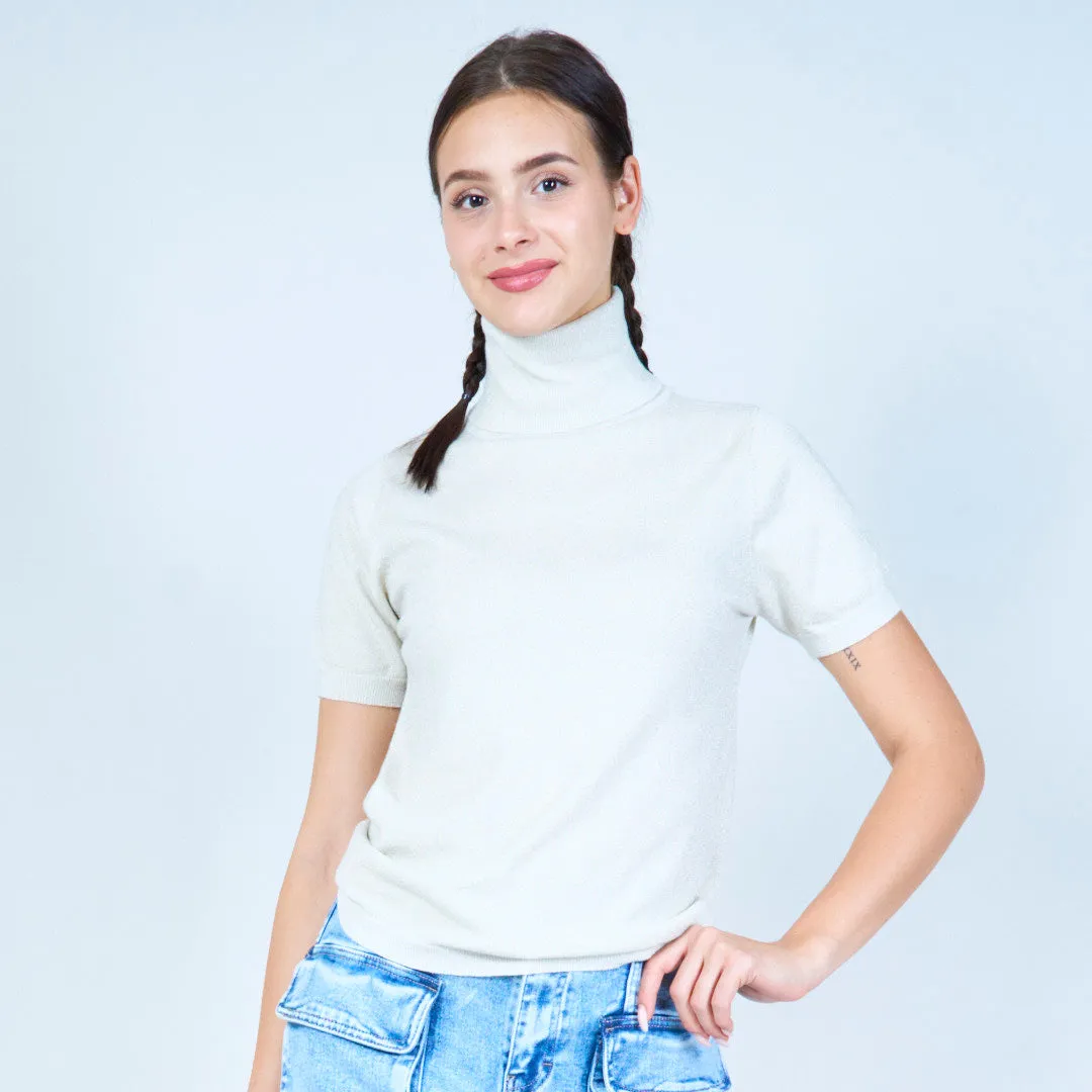 Sleek short-sleeve turtleneck wholesale